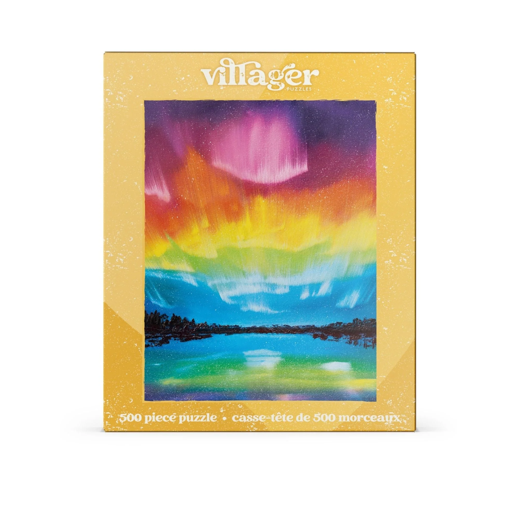Rainbow Northern Lights | 500-Piece Puzzle for Adults | Designed in Canada by Carly Gordon - Image 2