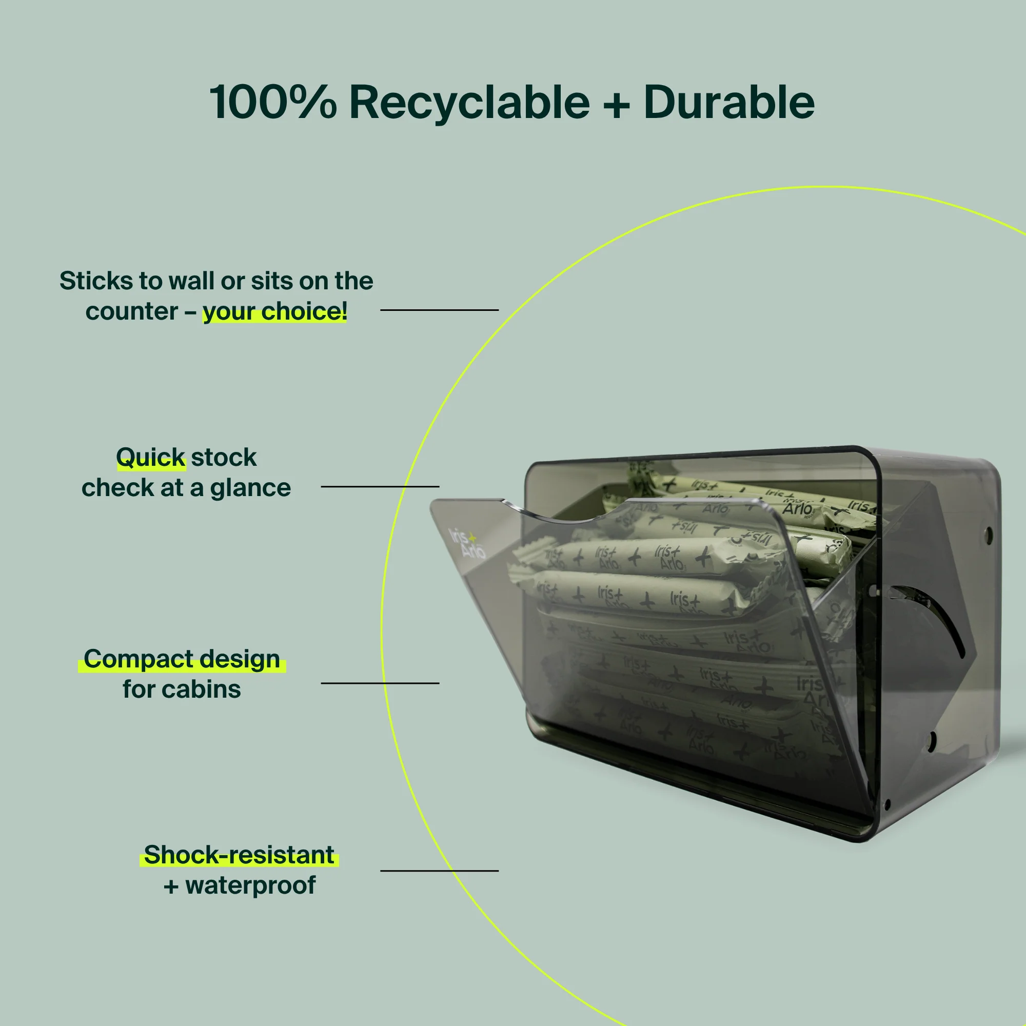 Recycled Plexiglass Cabin Dispenser - Large - Image 4