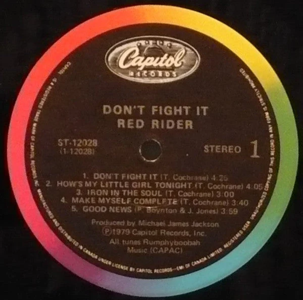 Red Rider ‎– Don't Fight It - Image 3