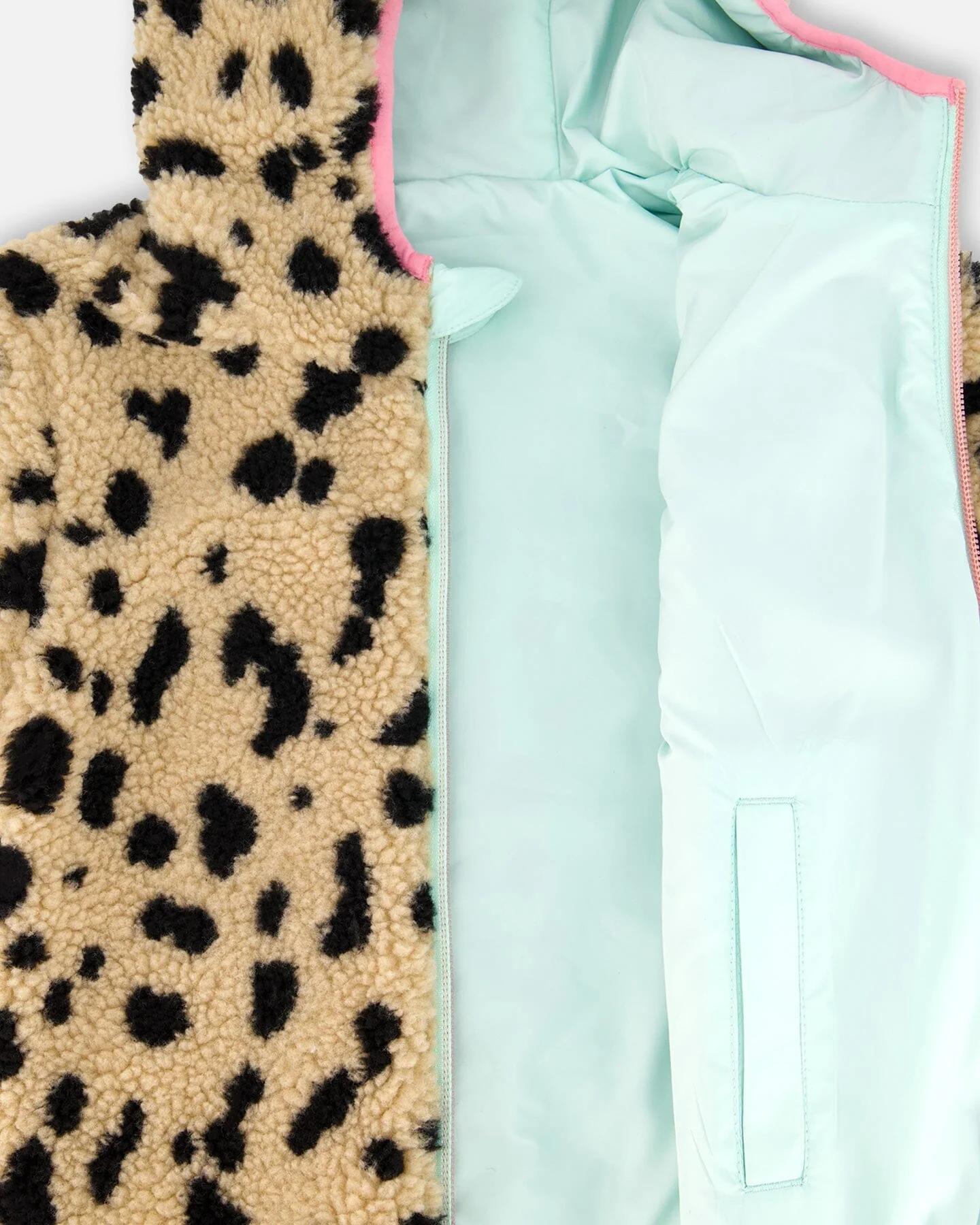 Reversible Mid-Season Sherpa Jacket Leopard - Image 4
