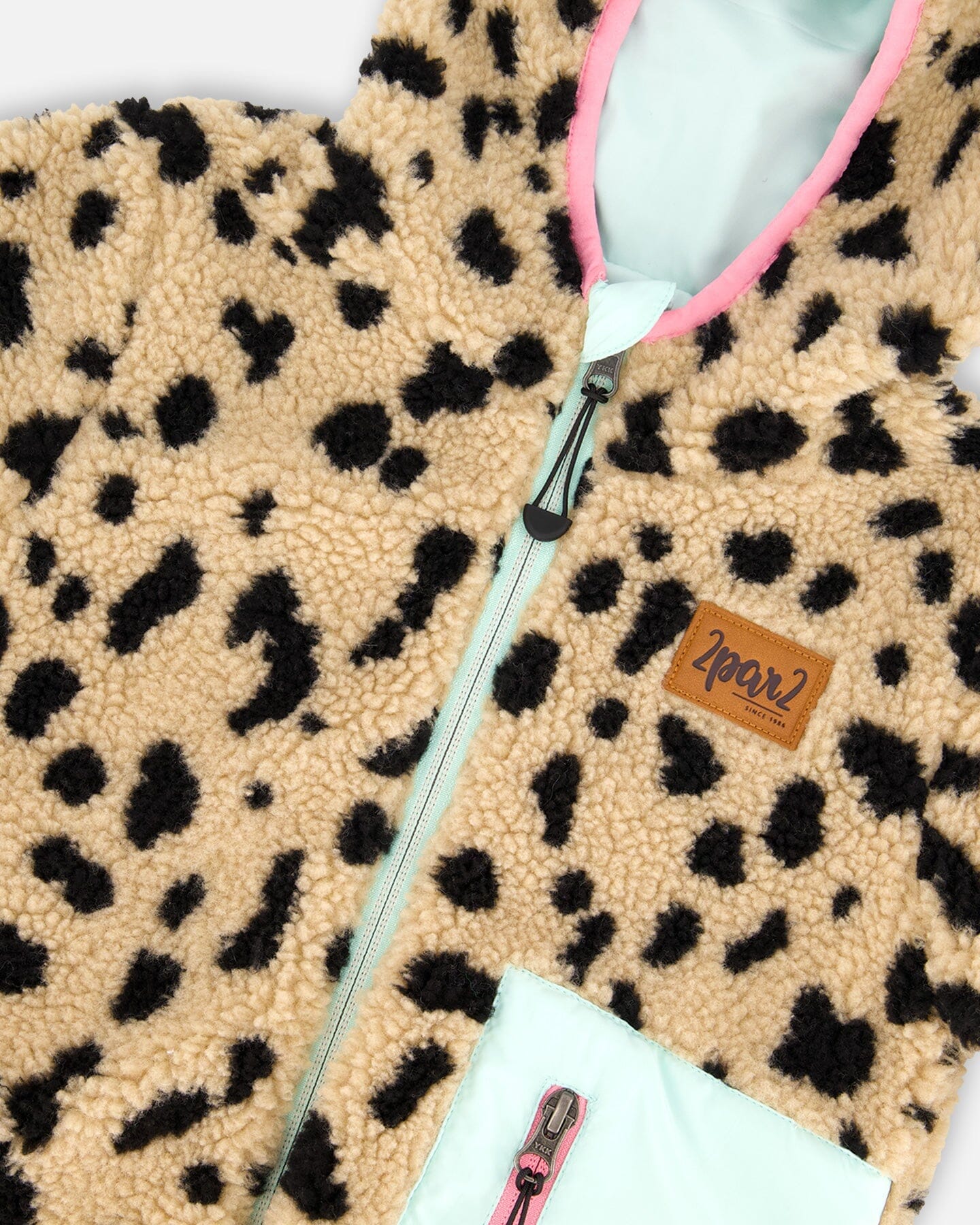 Reversible Mid-Season Sherpa Jacket Leopard - Image 6