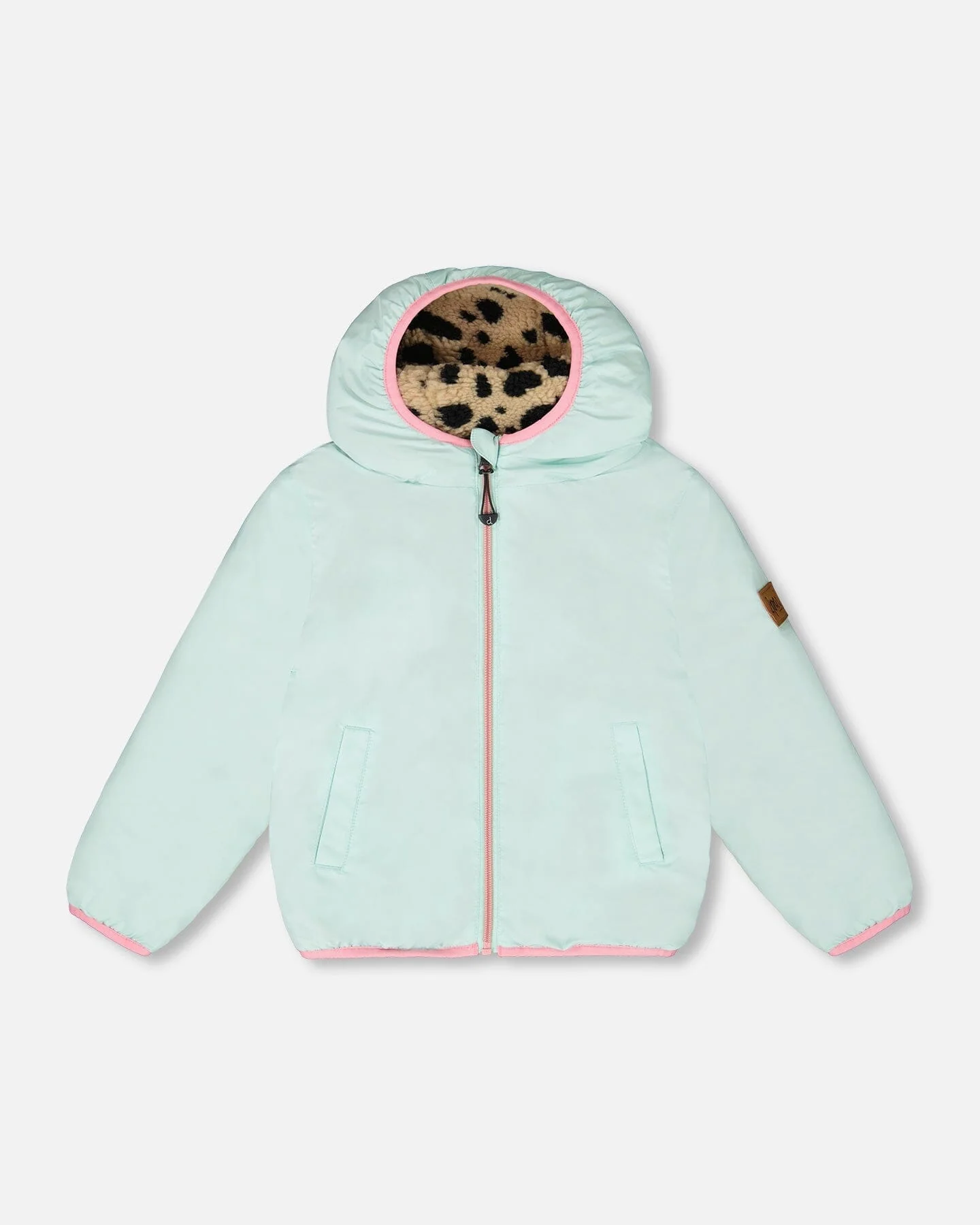 Reversible Mid-Season Sherpa Jacket Leopard - Image 7