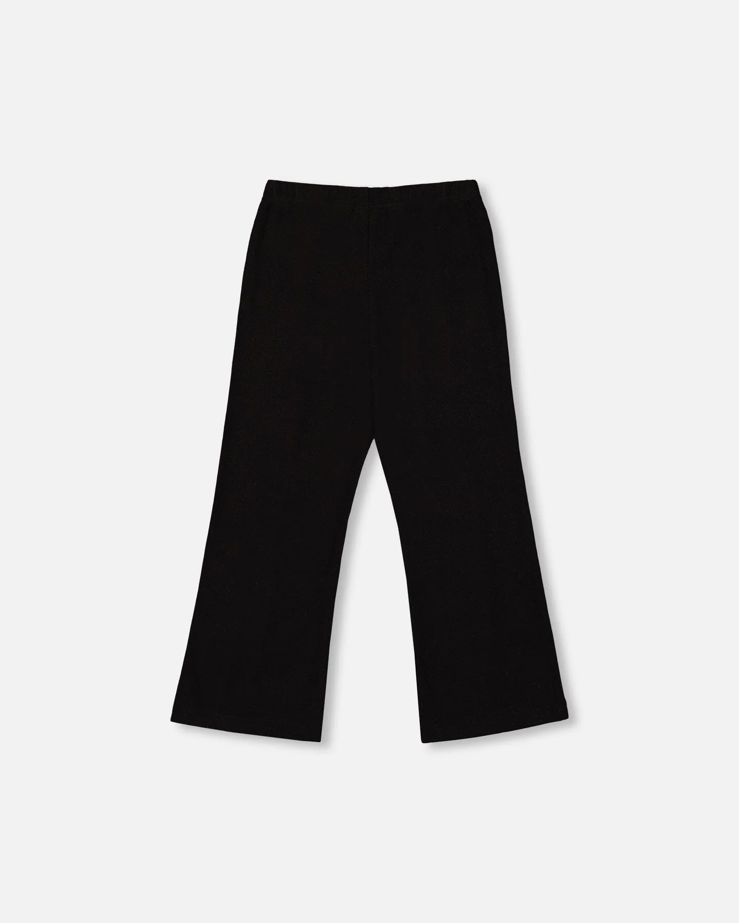 Ribbed Leggings Bootleg With Slit Black - Image 3