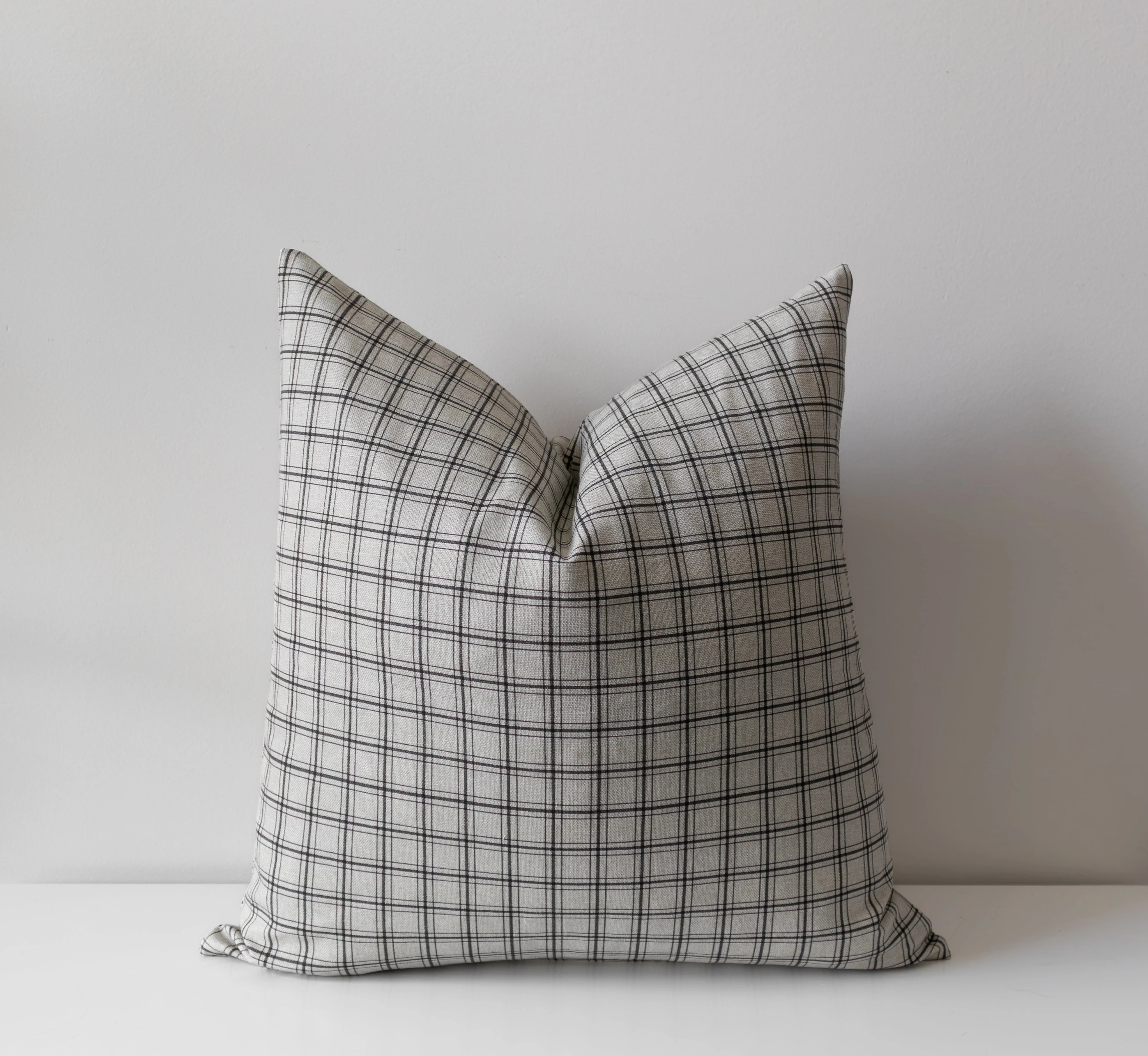 Ronan | Neutral Checkered Pillow Cover