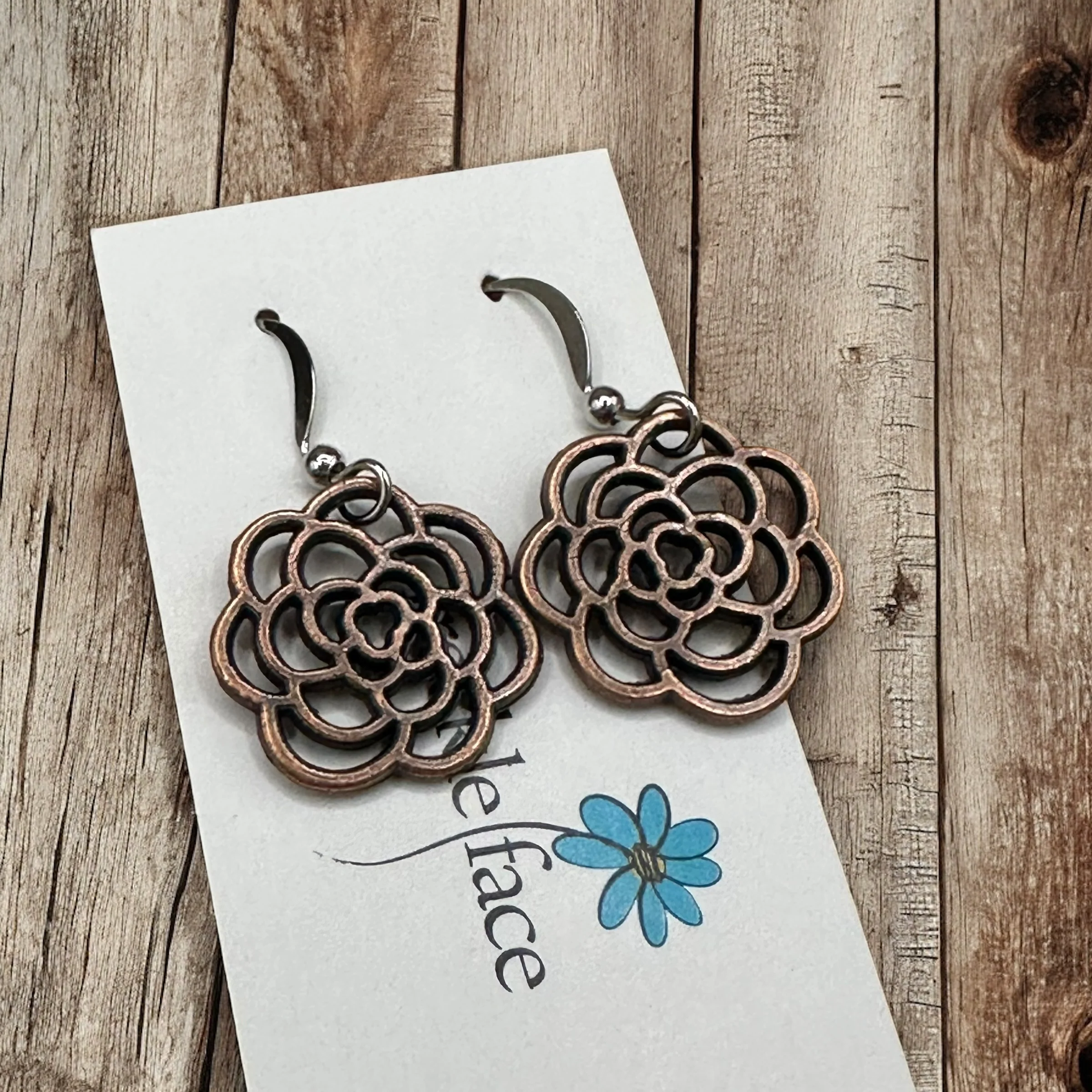 Rose Flower Earrings - Image 7