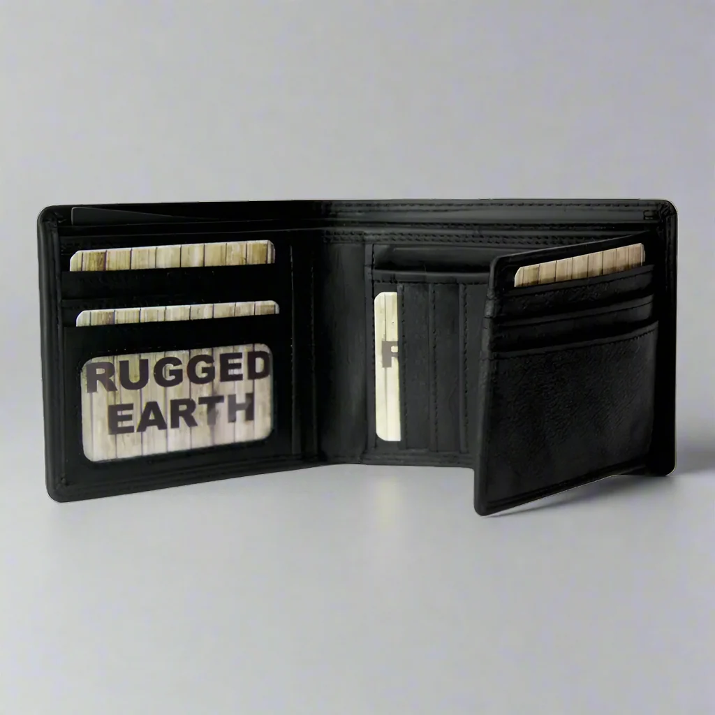 Rugged Earth Men's Bifold Leather Wallet - Image 3