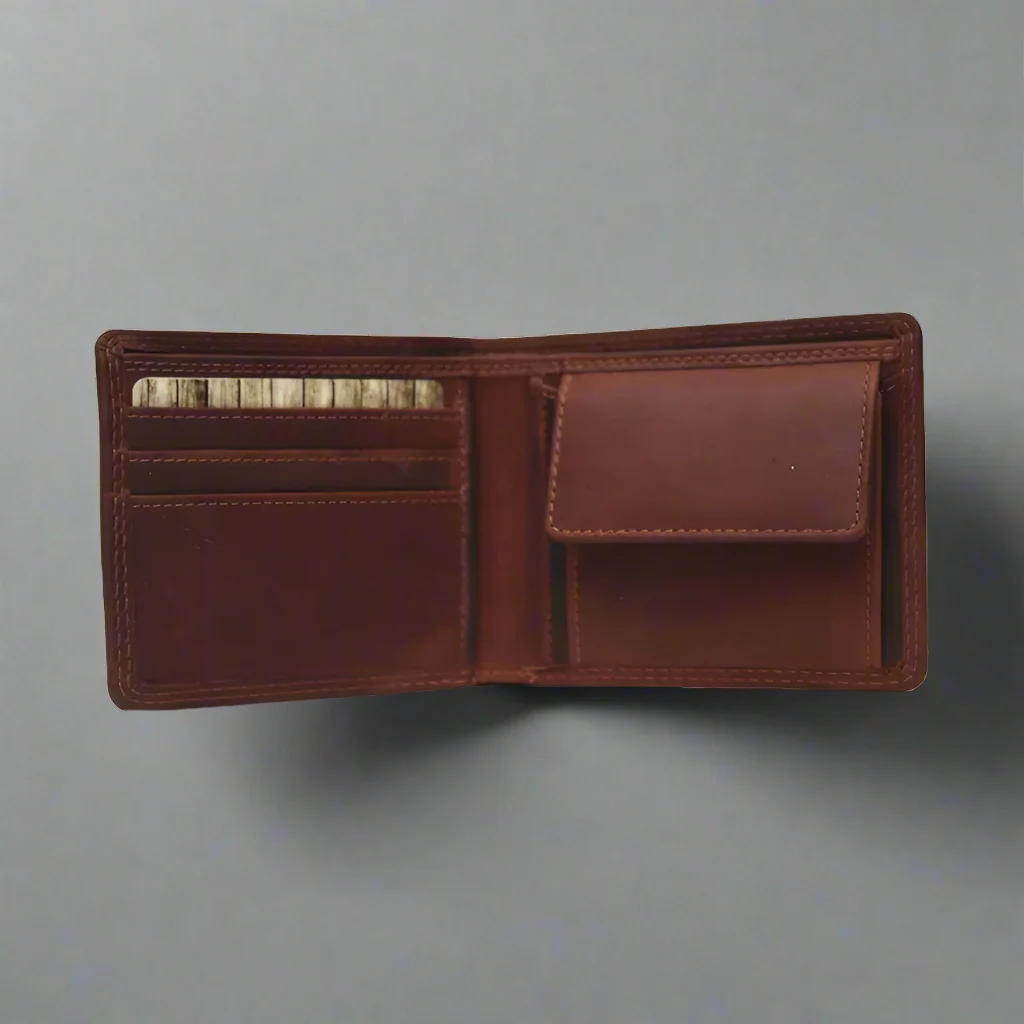 Rugged Earth Men's Leather Billfold Wallet - Image 2
