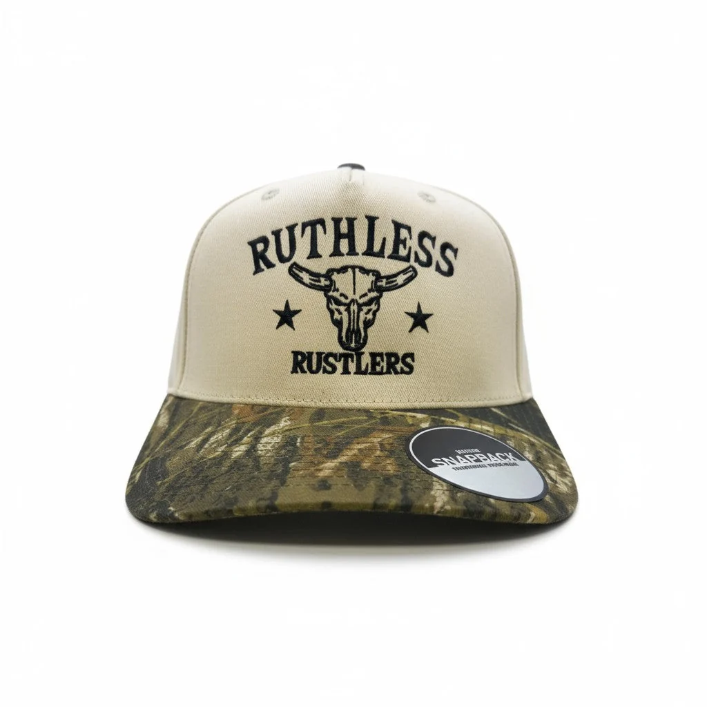 Ruthless Rustlers Combo Cap | Beige/Wood Camo - Image 2