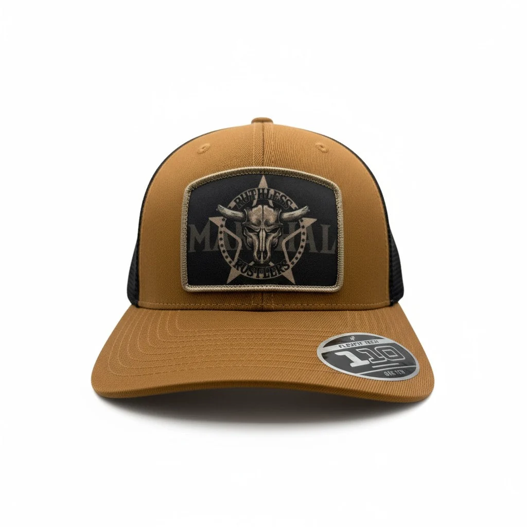 Ruthless Rustlers Marshal Premium Cap | Caramel/Black - Image 3