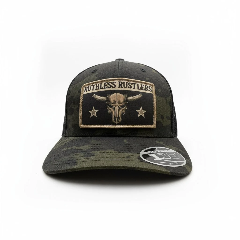 Ruthless Rustlers Maverick Premium Cap | Black Camo - Image 3
