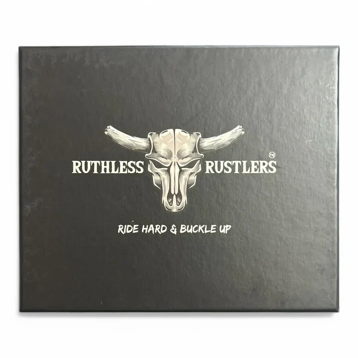 Ruthless Rustlers RR Bold Belt Buckle | Antique Gold - Image 6