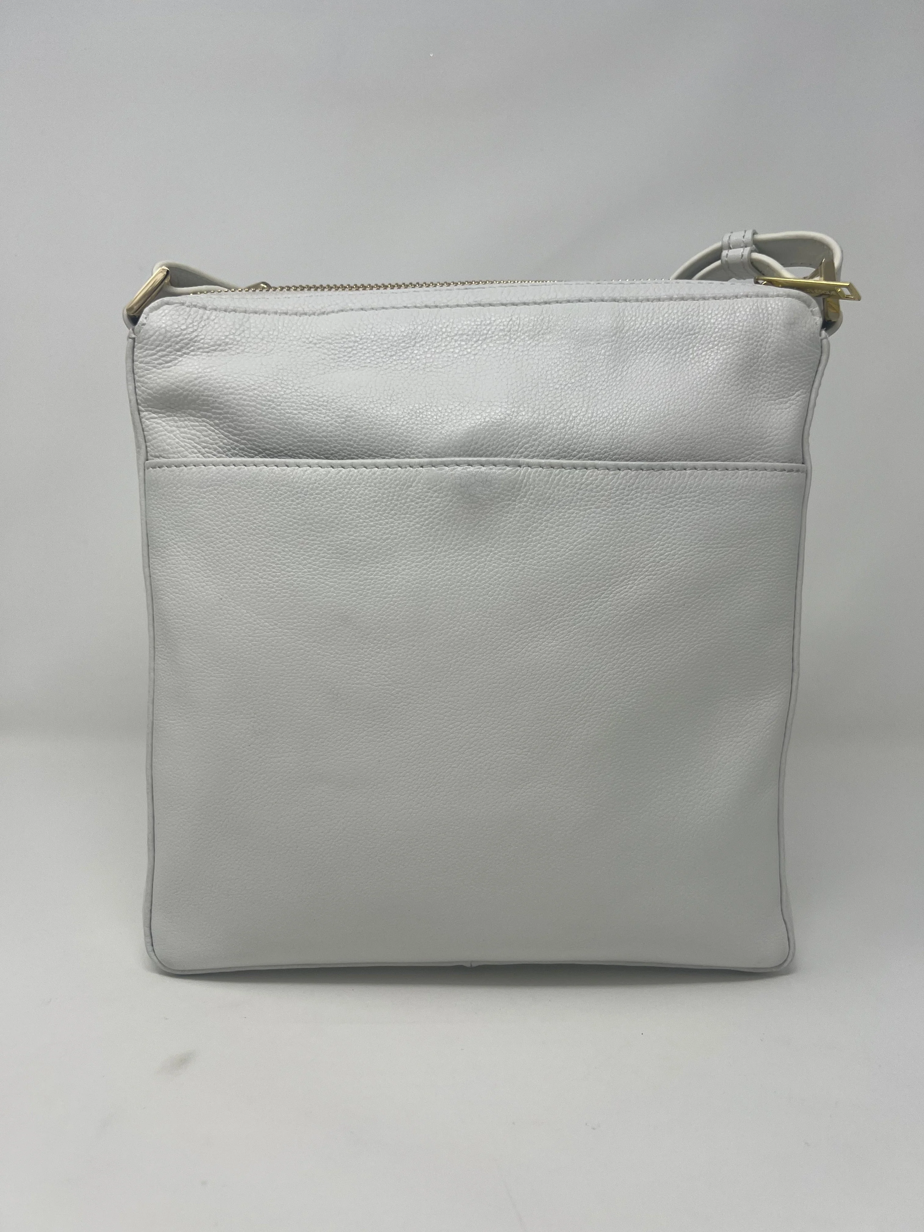 Sac à bandoulière en cuir blanc | Gisèle - Image 7