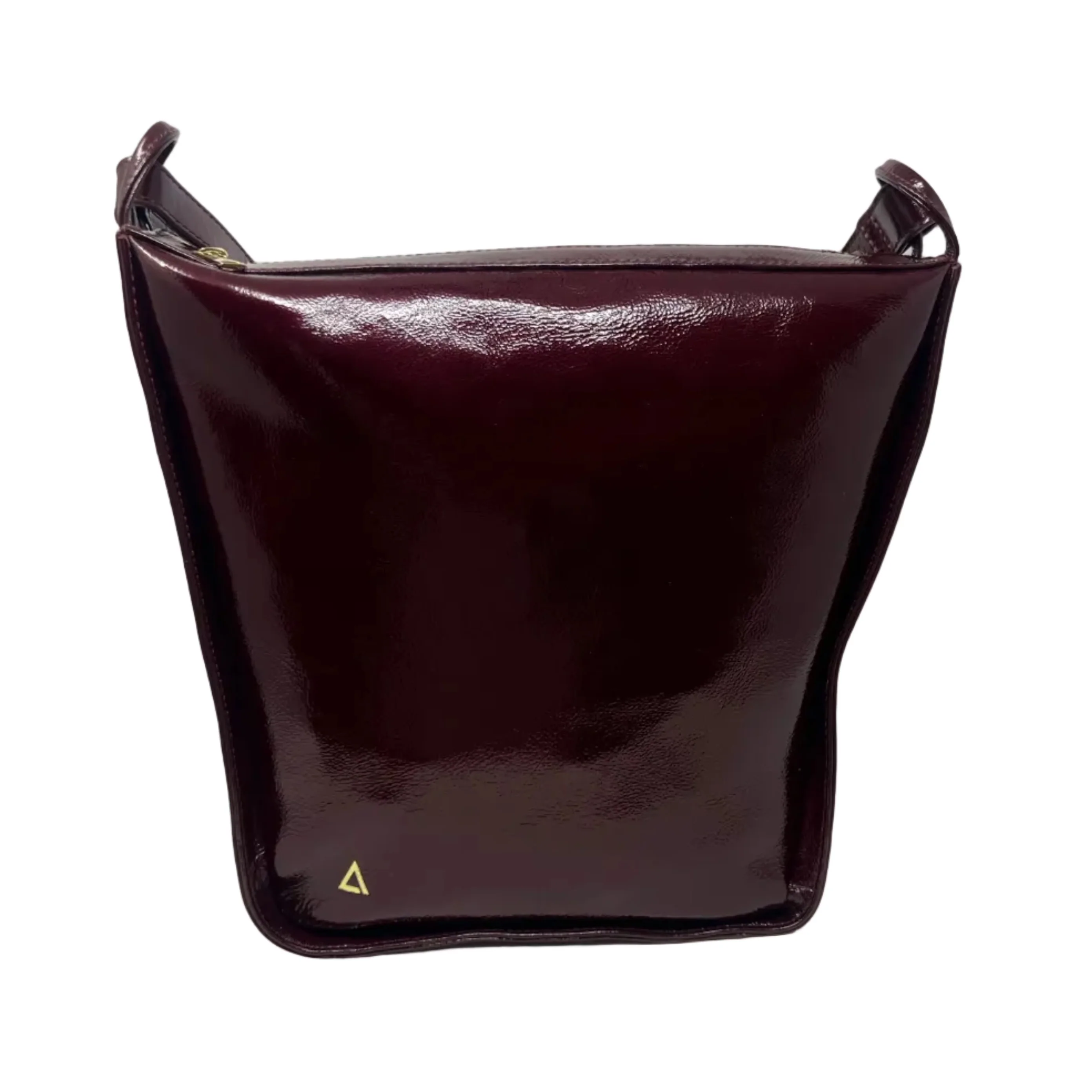 sac à bandoulière rouge bordeaux vernis | Julie - Image 2