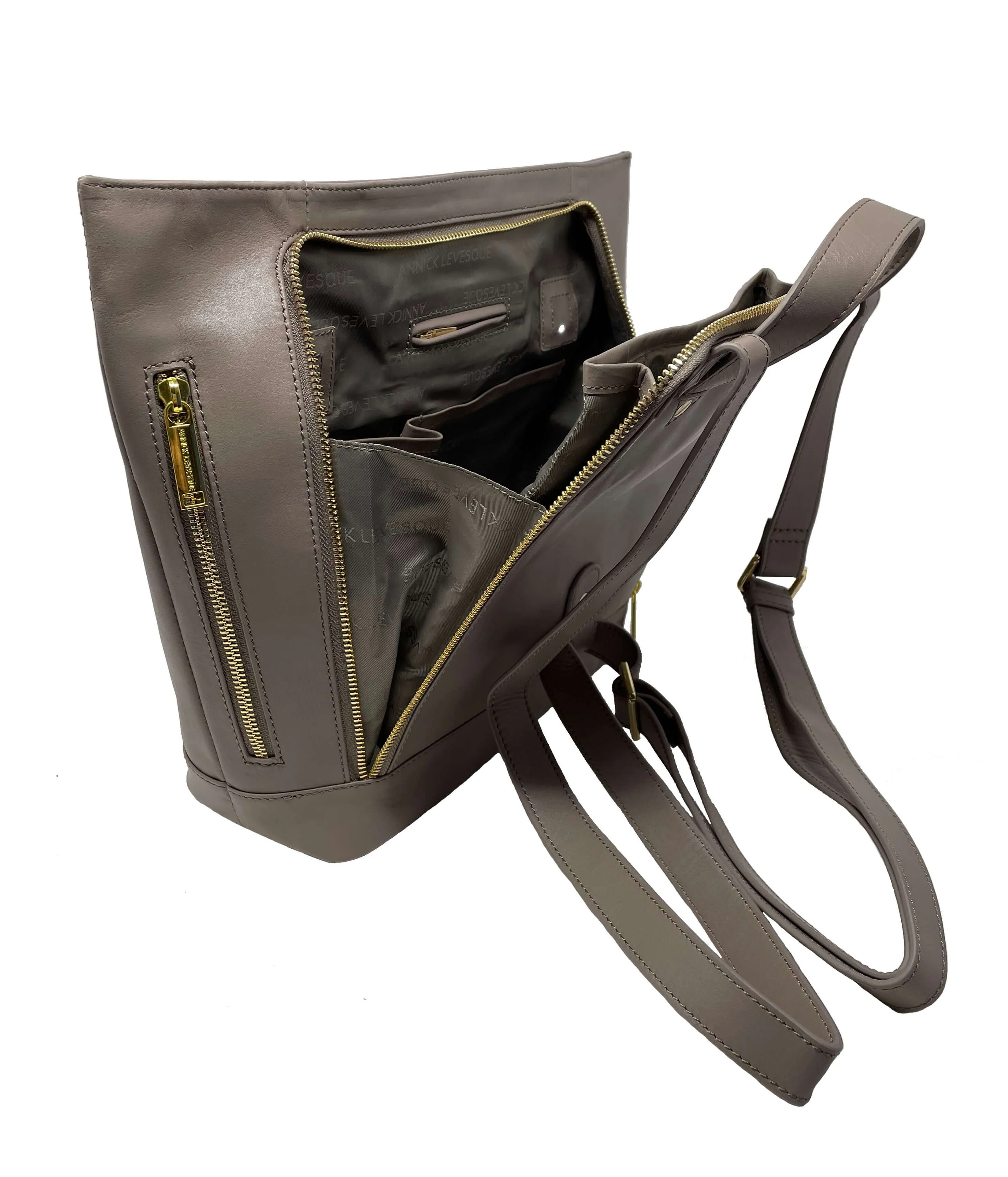 Sac à dos en Cuir Lore | Taupe - Image 3