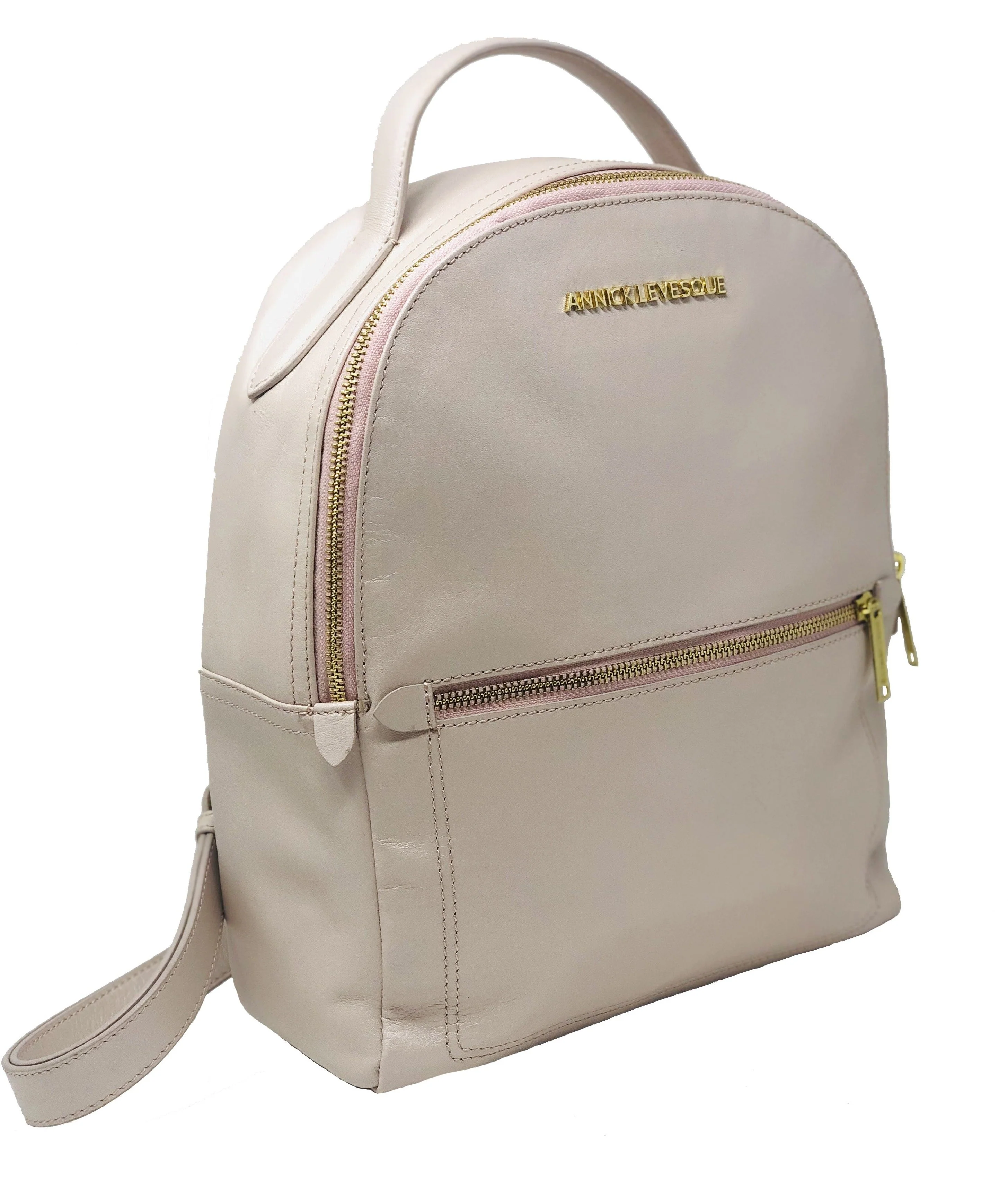 Sac à dos en Cuir Rose Poudre - Blush | Eve - Image 2