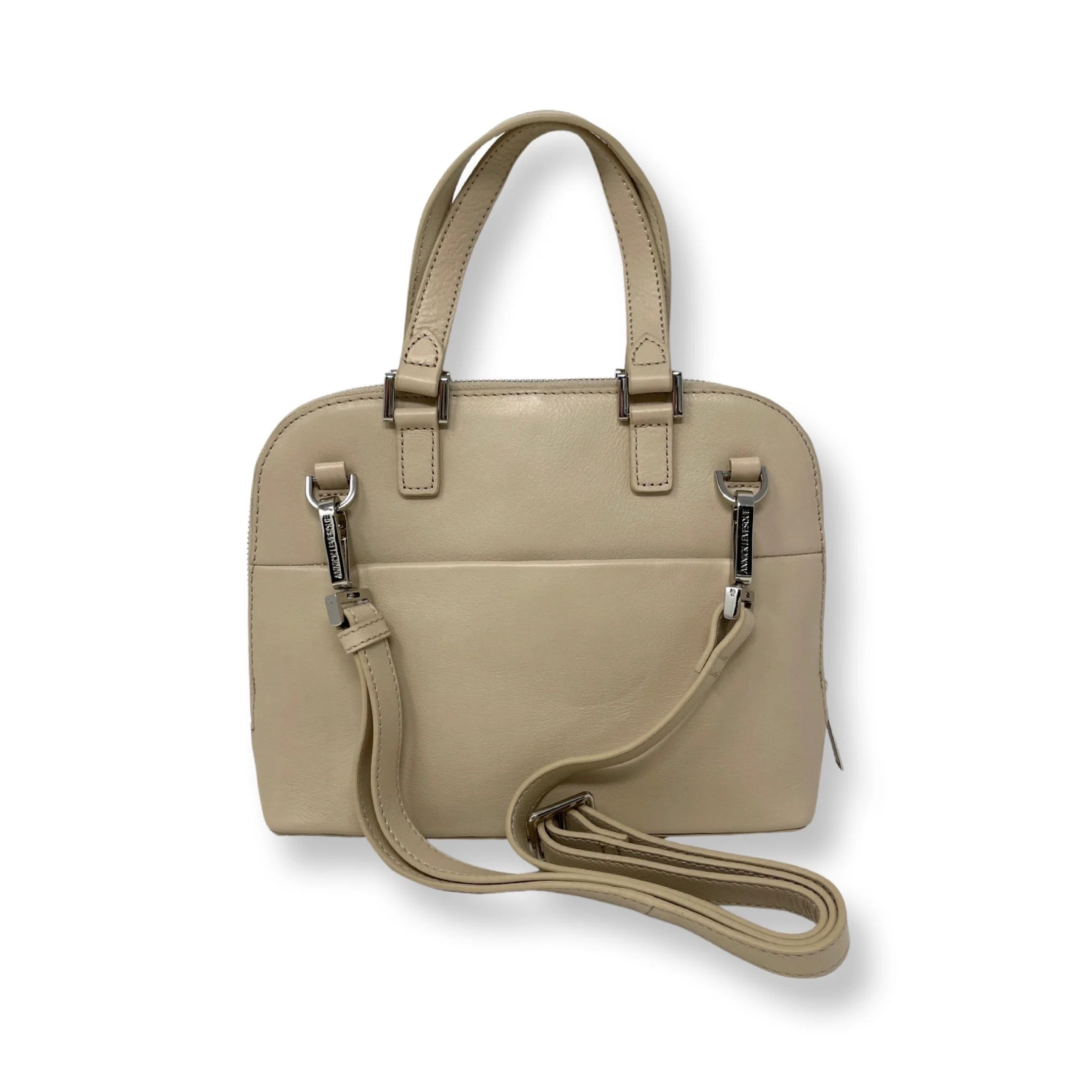 Sac à main en cuir Justine, Beige - Image 3
