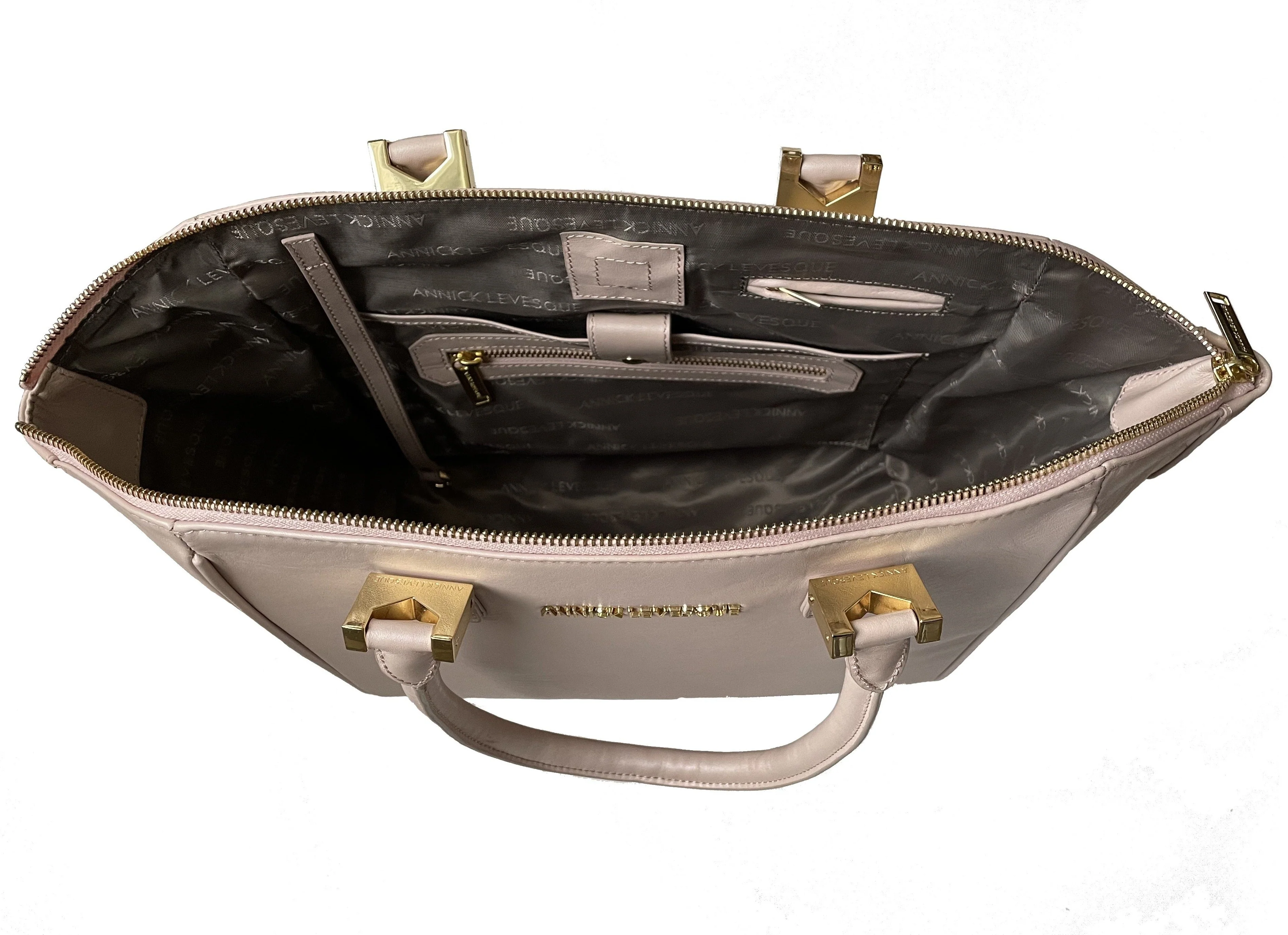 Sac à Main en Cuir rose blush | Mona Moyen - Image 5