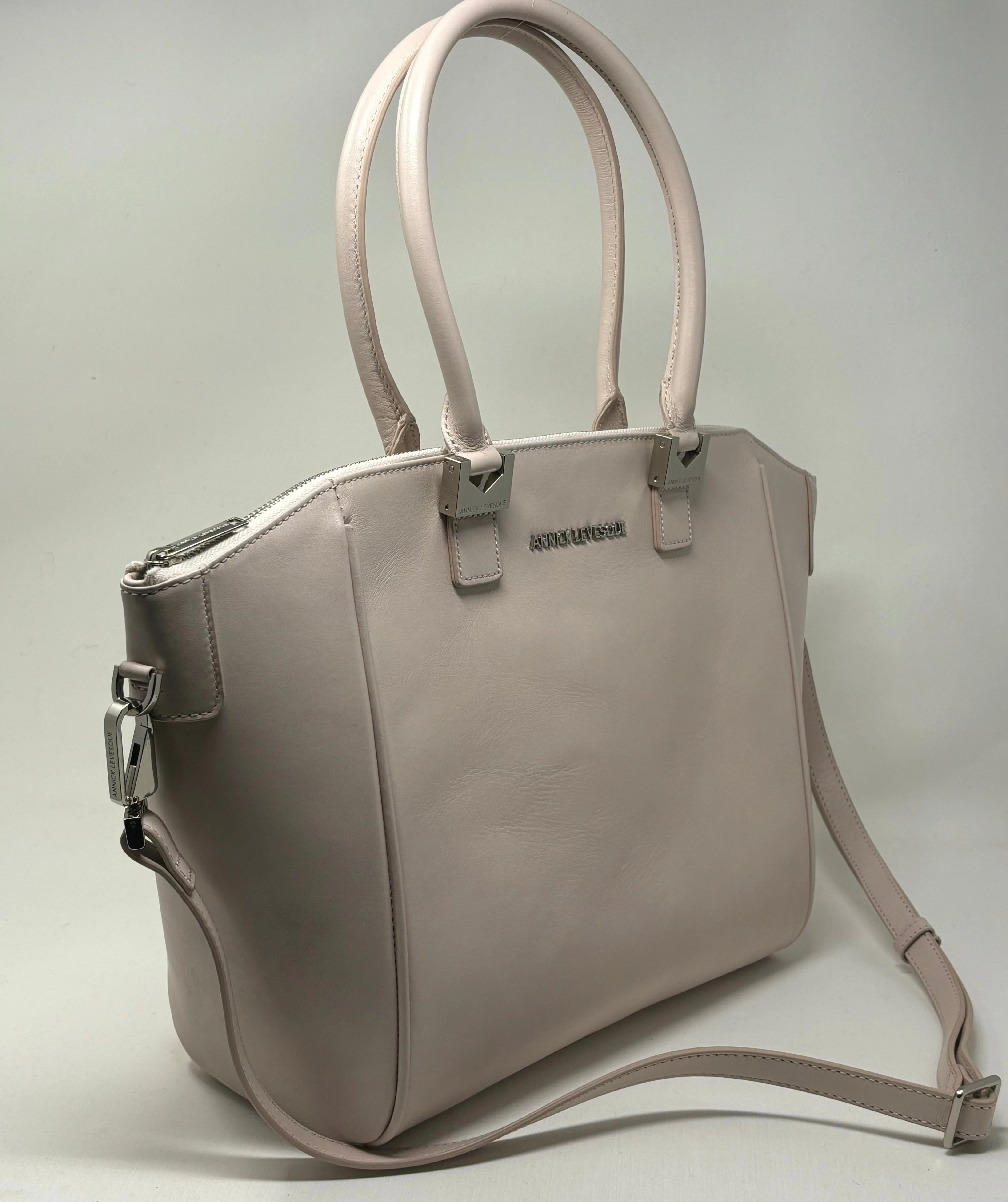 Sac à Main en Cuir rose blush | Mona Moyen - Image 9