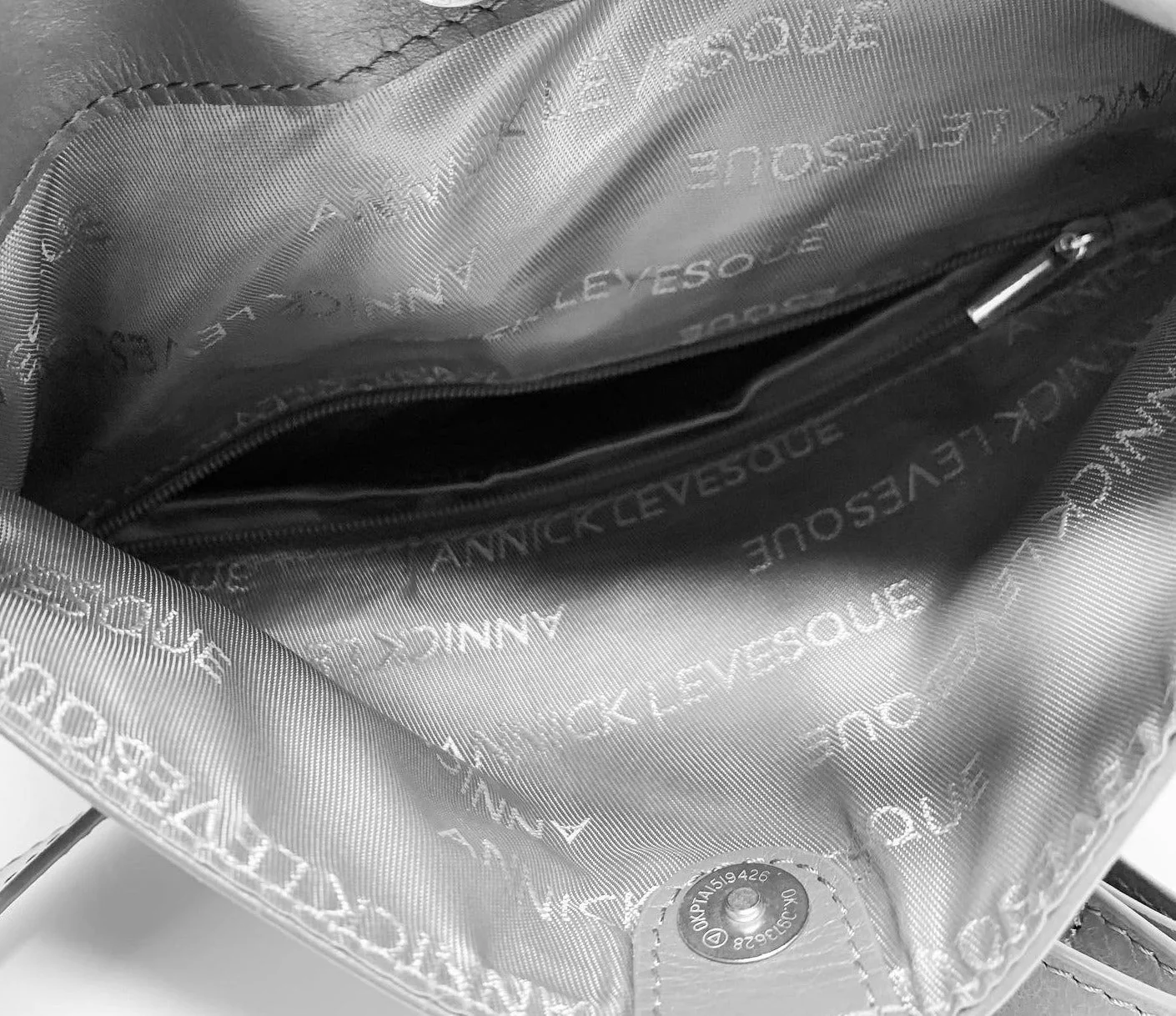 Sac à main transformable en cuir véritable Gris, Josée - Image 3