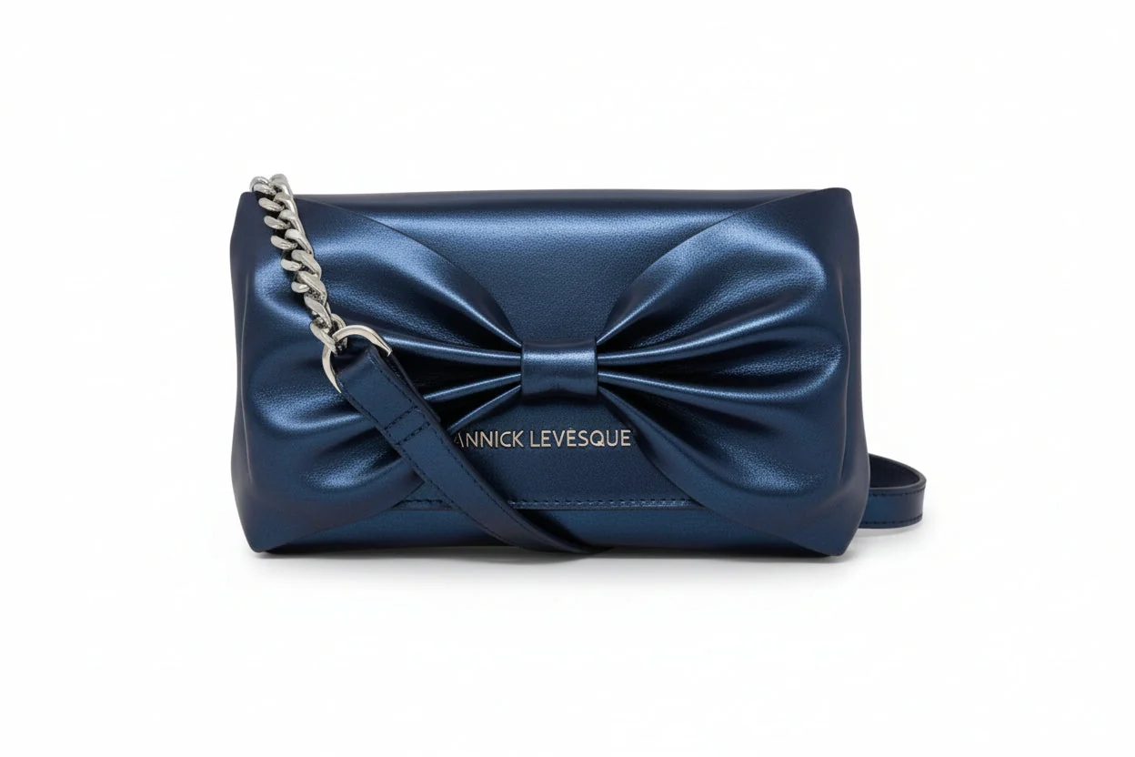 Sac de soirée avec noeud papillon, taupe - Scarlett - Image 2