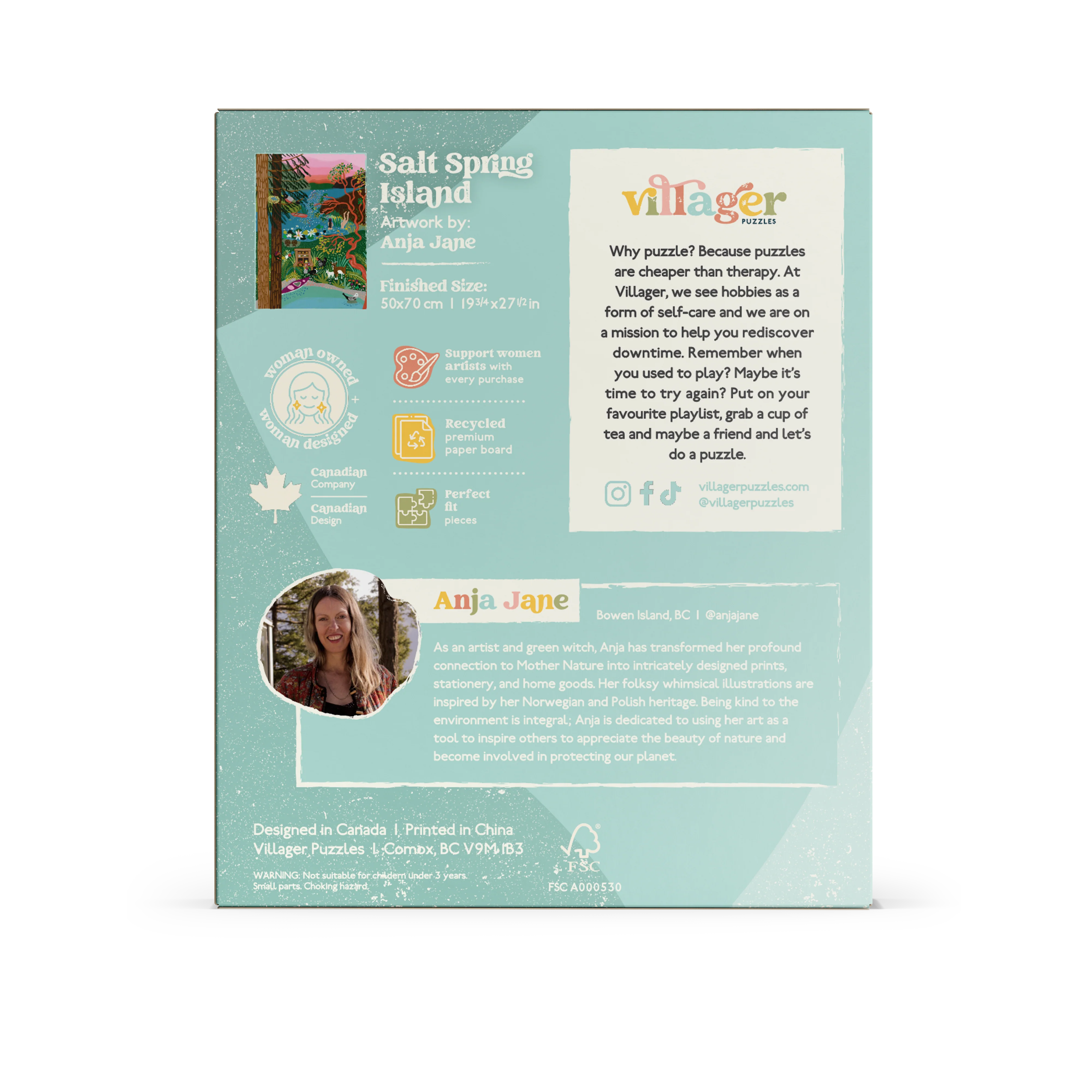 Salt Spring Island | 1000-Piece Puzzle for Adults | Designed in Canada by Anja Jane - Image 3