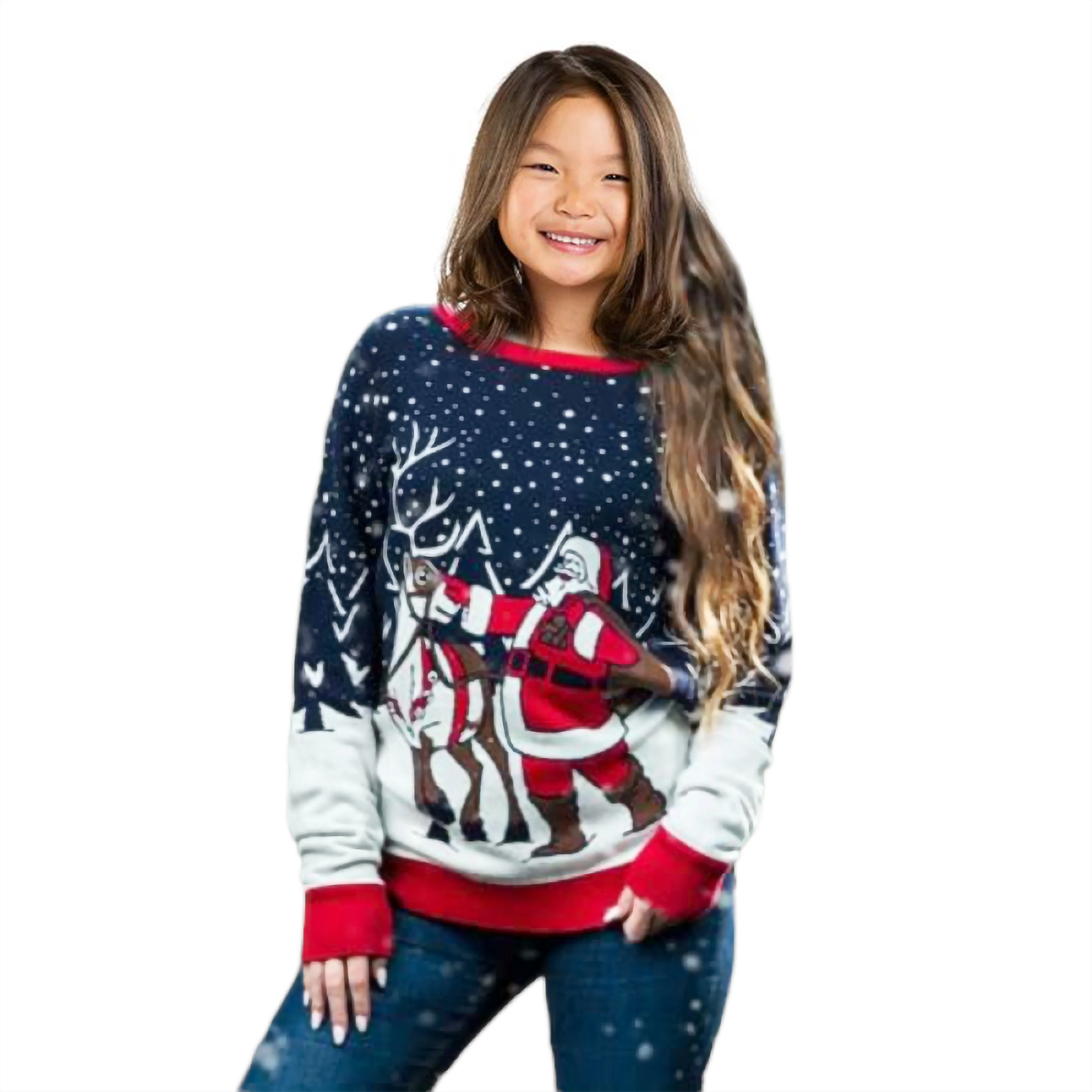 Santa And Reindeer Sweater - Image 2