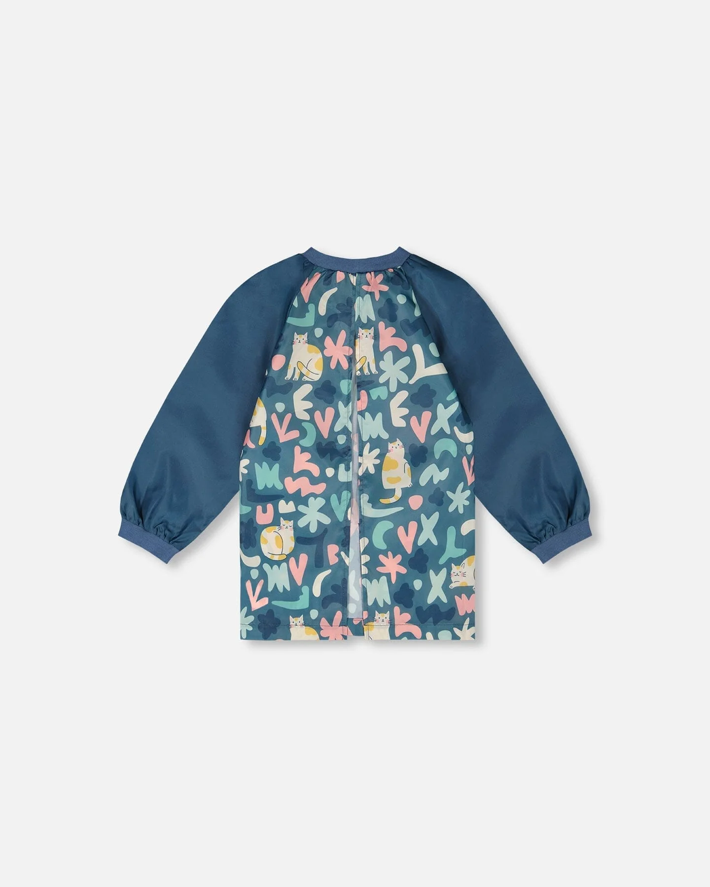 School Apron Green Cat Print - Image 2