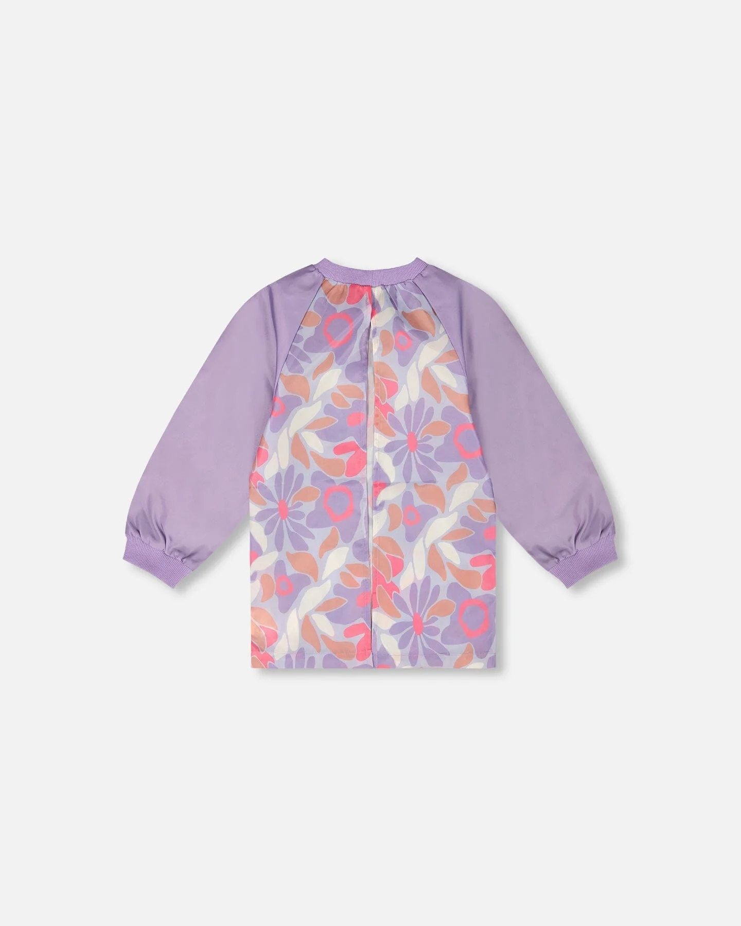 School Apron Lilac Retro Flower Print - Image 2
