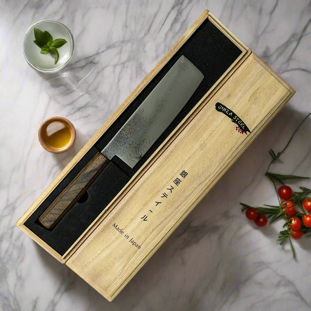 Seiryū (青龍) Series - Nakiri Knife 170mm VG10 Damascus steel - Image 3