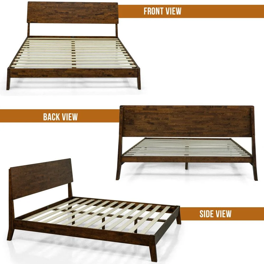 Serenity Deluxe Wood Platform Bed Frame - Image 5