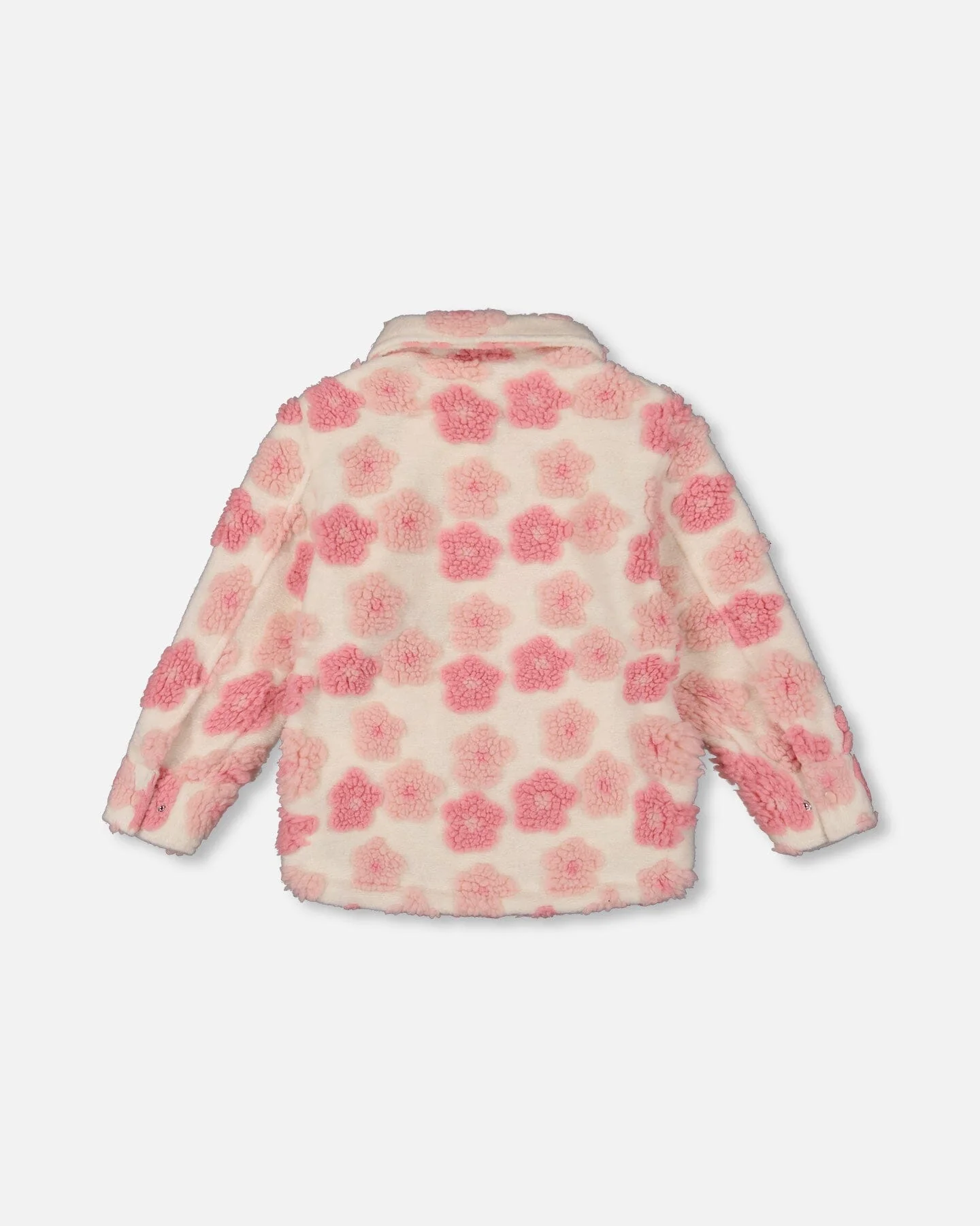 Sherpa Overshirt Off-White And Pink - Image 3