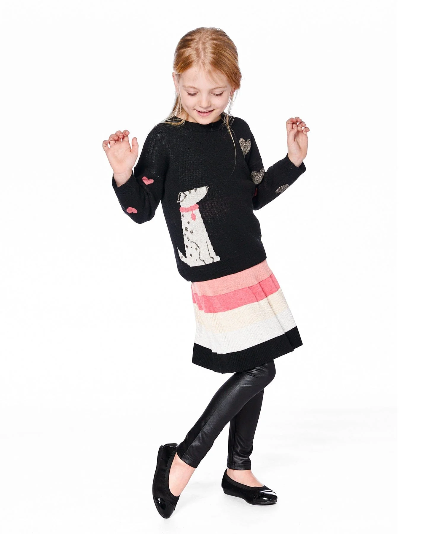 Shiny Stretch Jersey Leggings Black - Image 2