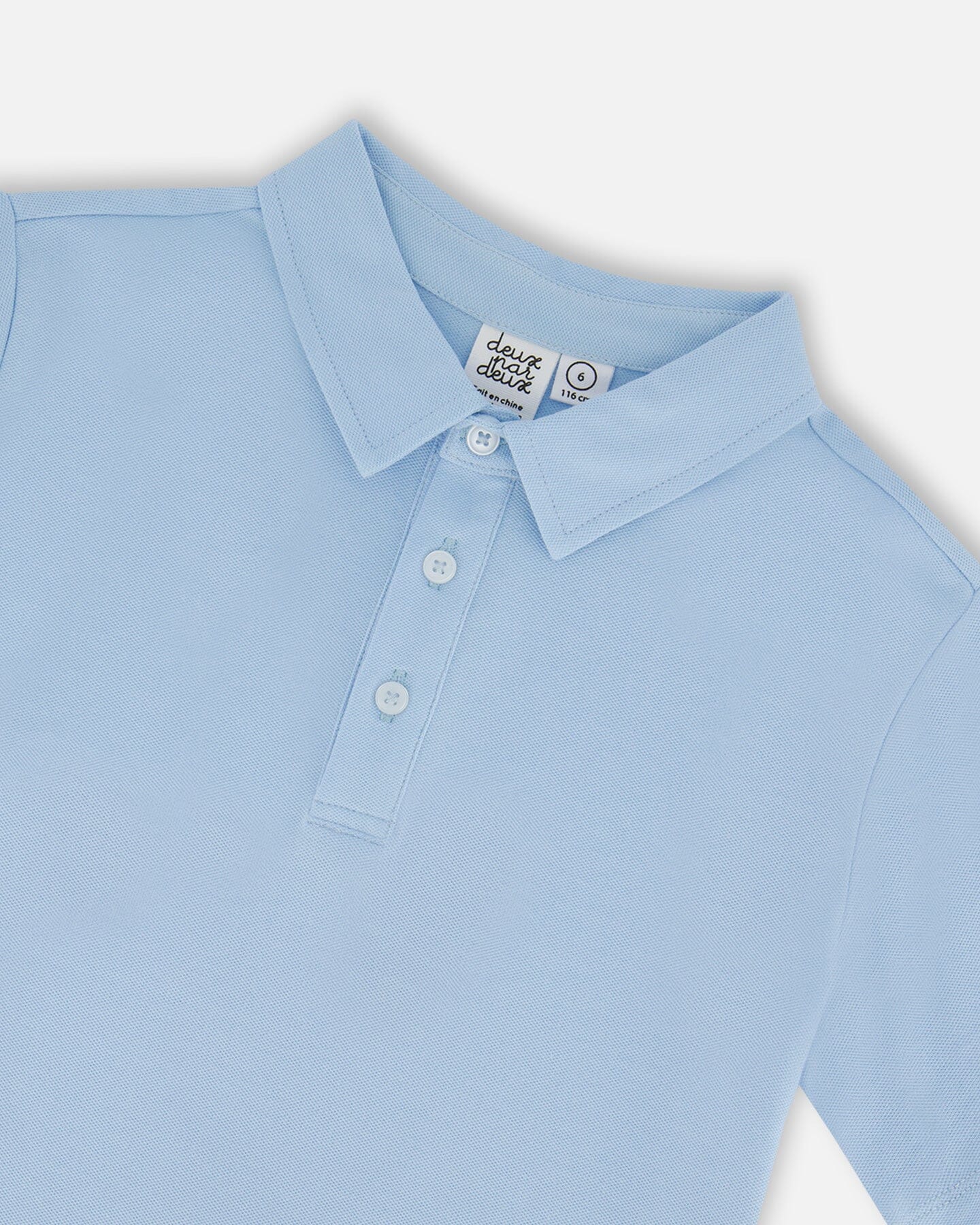 Short Sleeve Polo Shirt Pale Blue - Image 4
