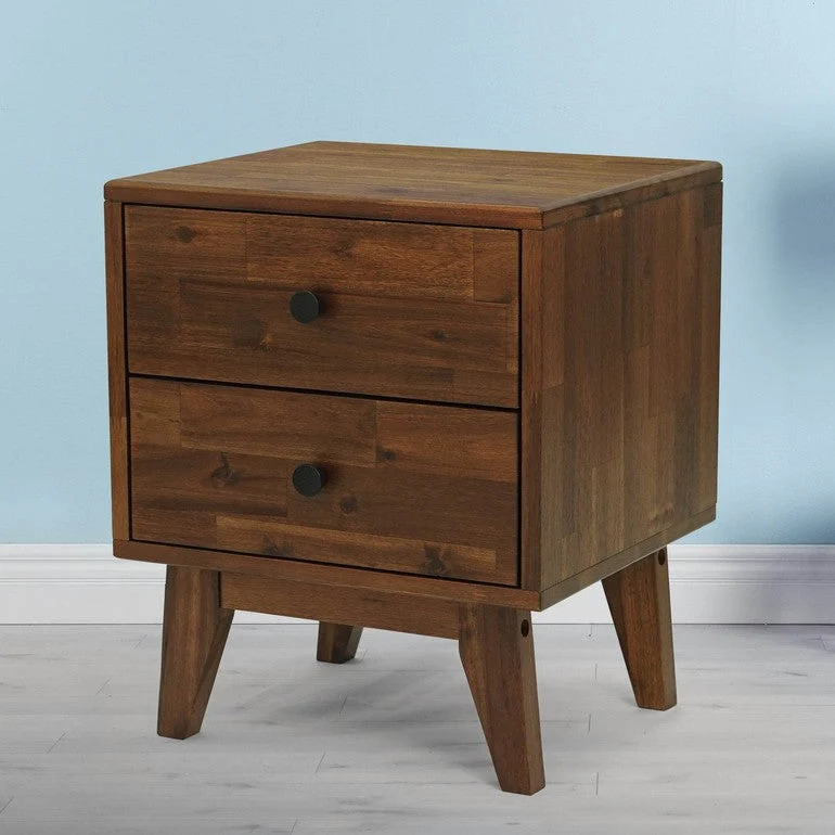 Silvia 2-Drawer Solid Wood Nightstand - Image 11