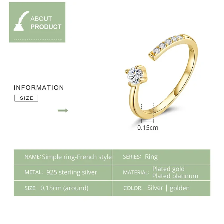925 Sterling Silver Adjustable CZ Band Ring - Image 17