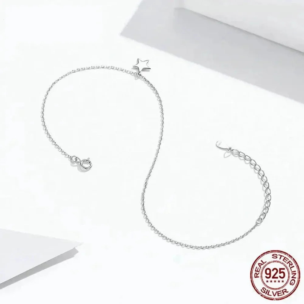 The Celestial 925 Sterling Silver Star Anklet - Image 9
