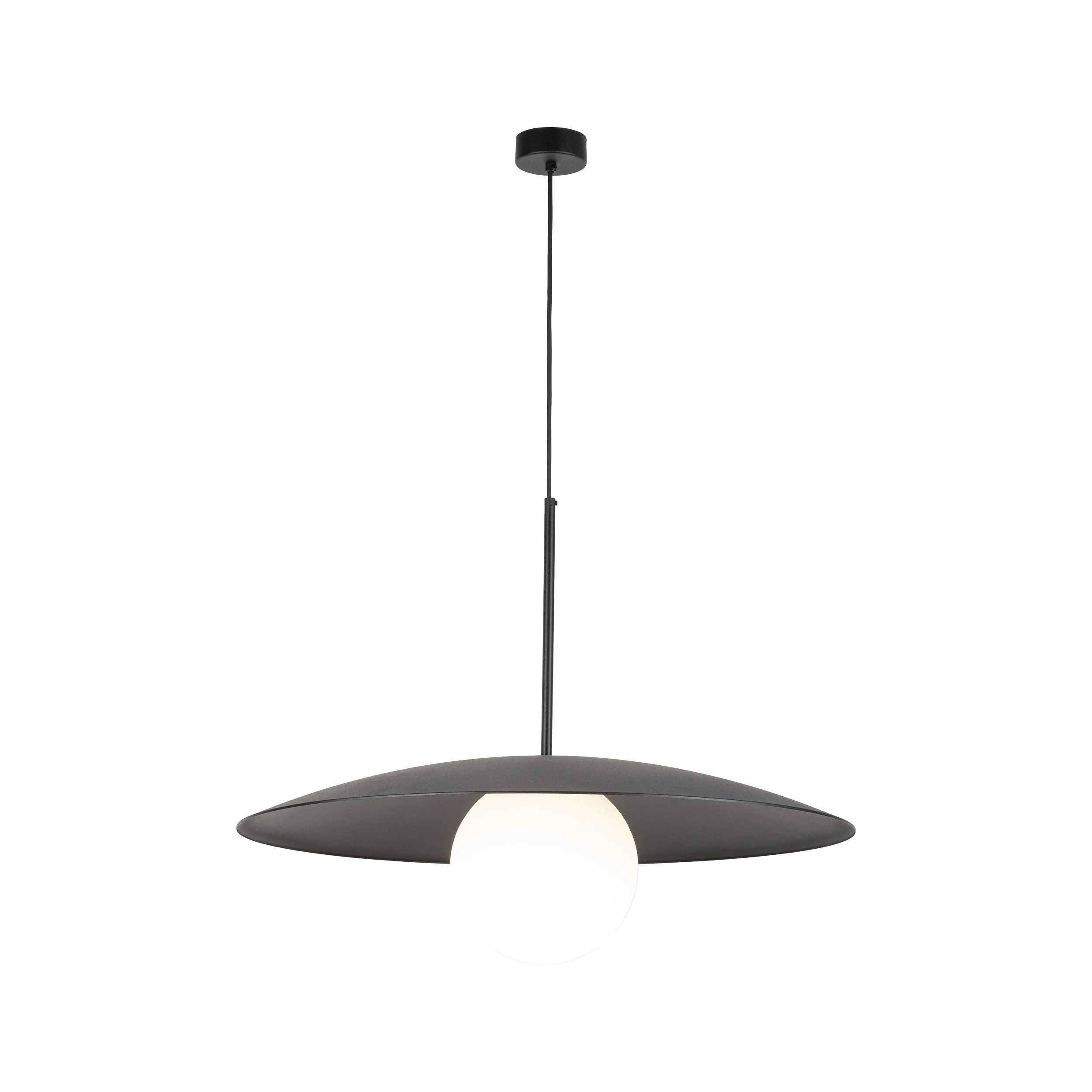 SLATE Mid-Century Modern Wide Dome Pendant Light for Kitchen Island & Dining Table - Image 10