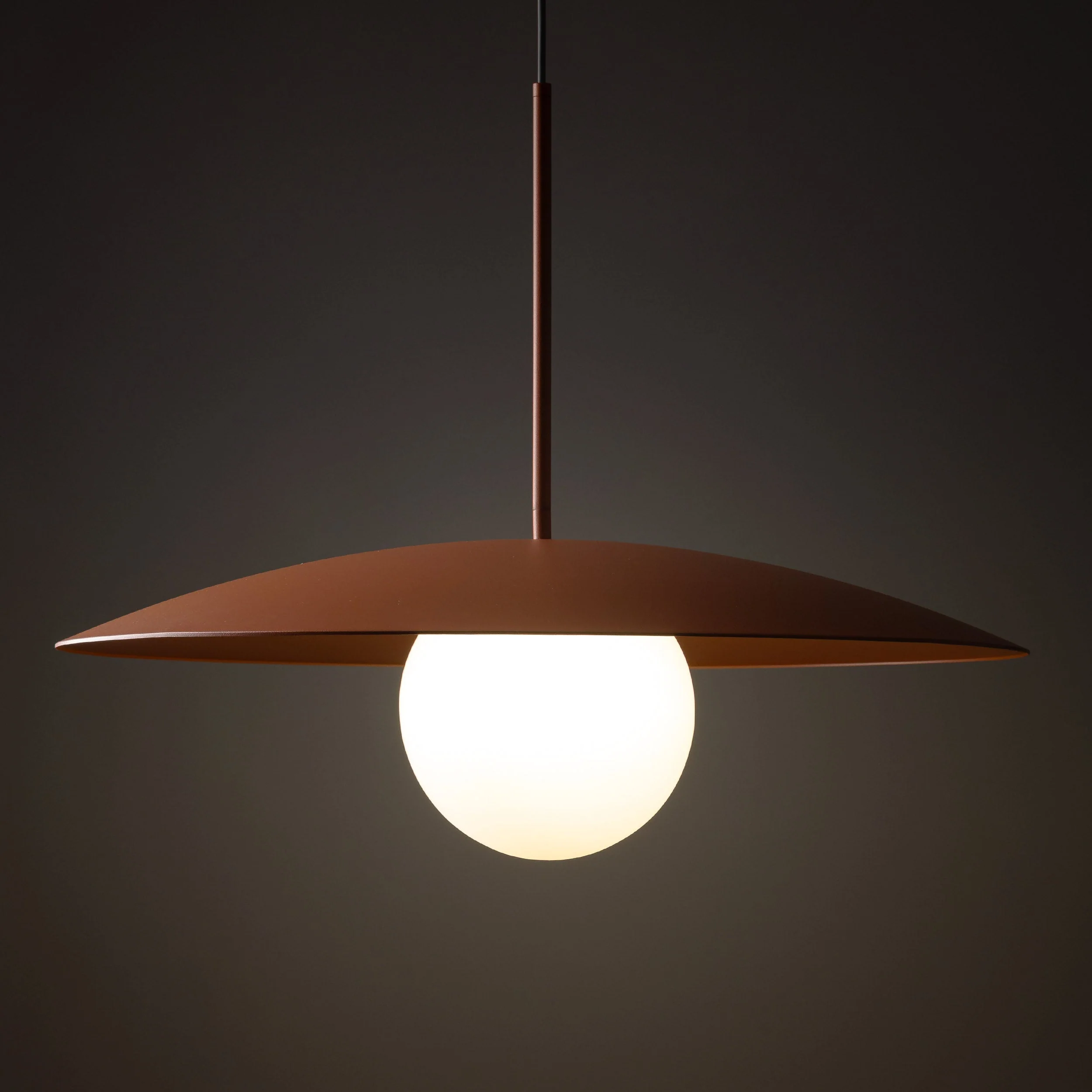 SLATE Mid-Century Modern Wide Dome Pendant Light for Kitchen Island & Dining Table - Image 16