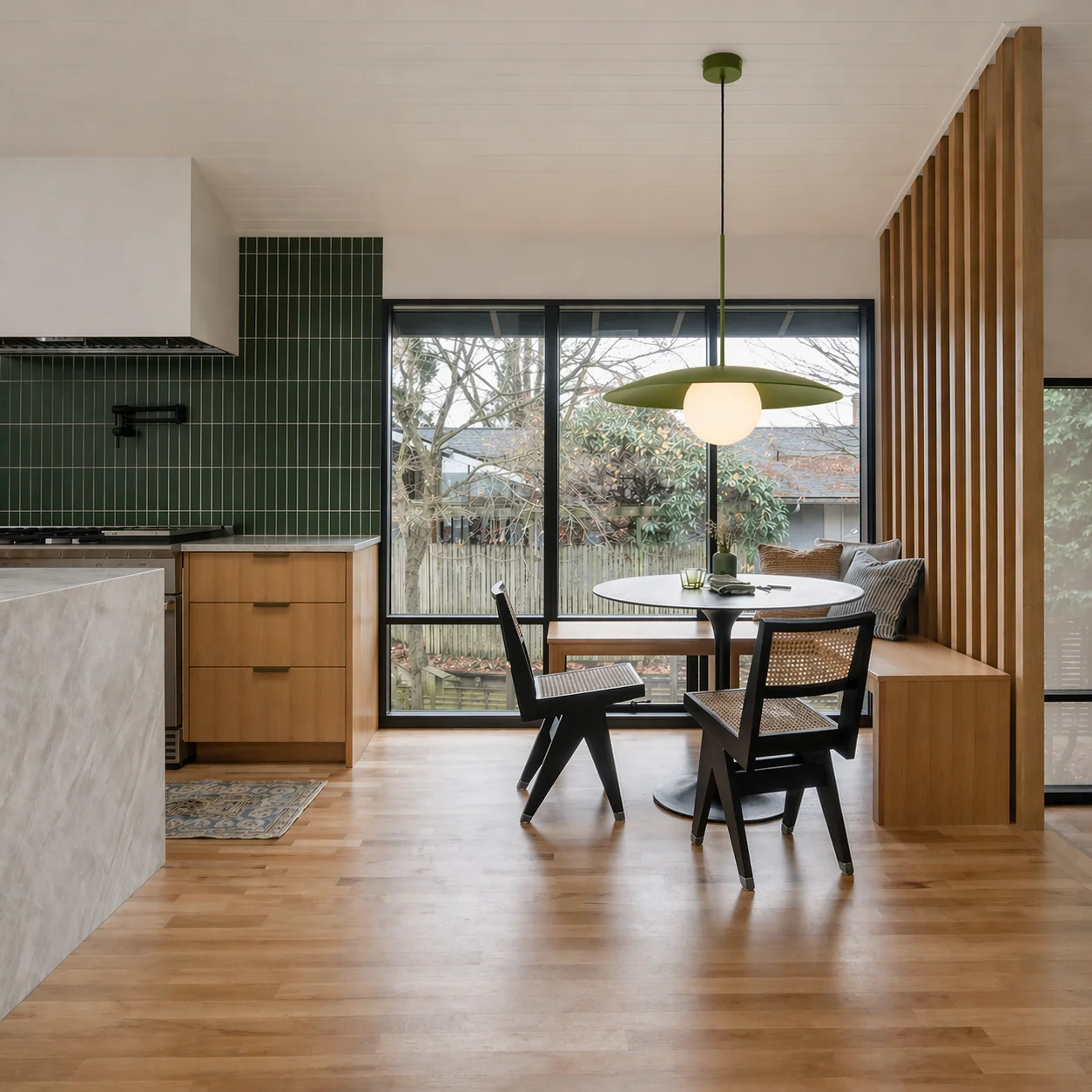 SLATE Mid-Century Modern Wide Dome Pendant Light for Kitchen Island & Dining Table - Image 19