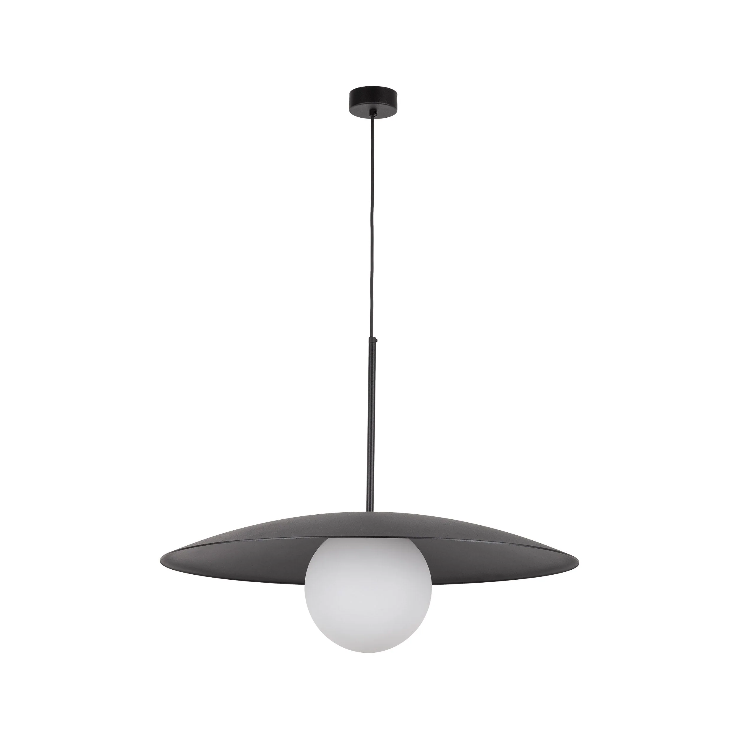 SLATE Mid-Century Modern Wide Dome Pendant Light for Kitchen Island & Dining Table - Image 4
