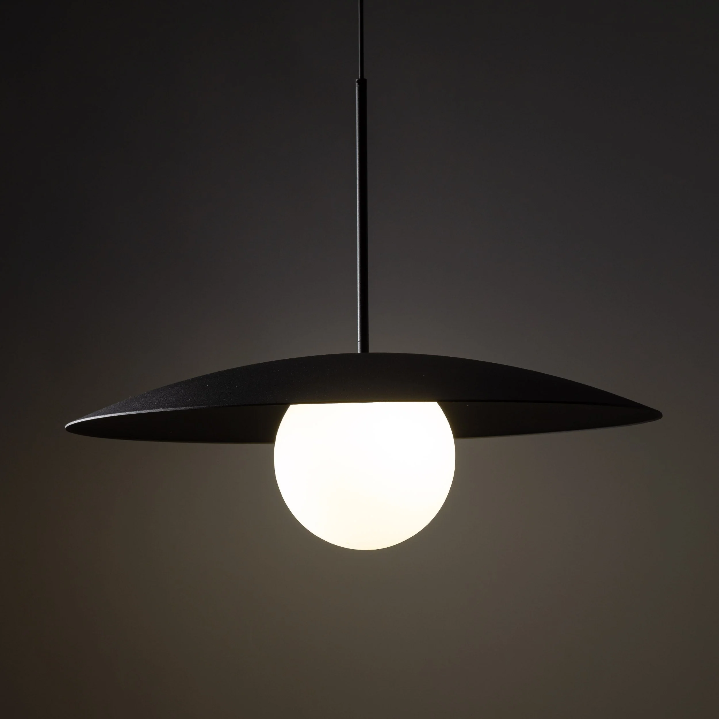 SLATE Mid-Century Modern Wide Dome Pendant Light for Kitchen Island & Dining Table - Image 5