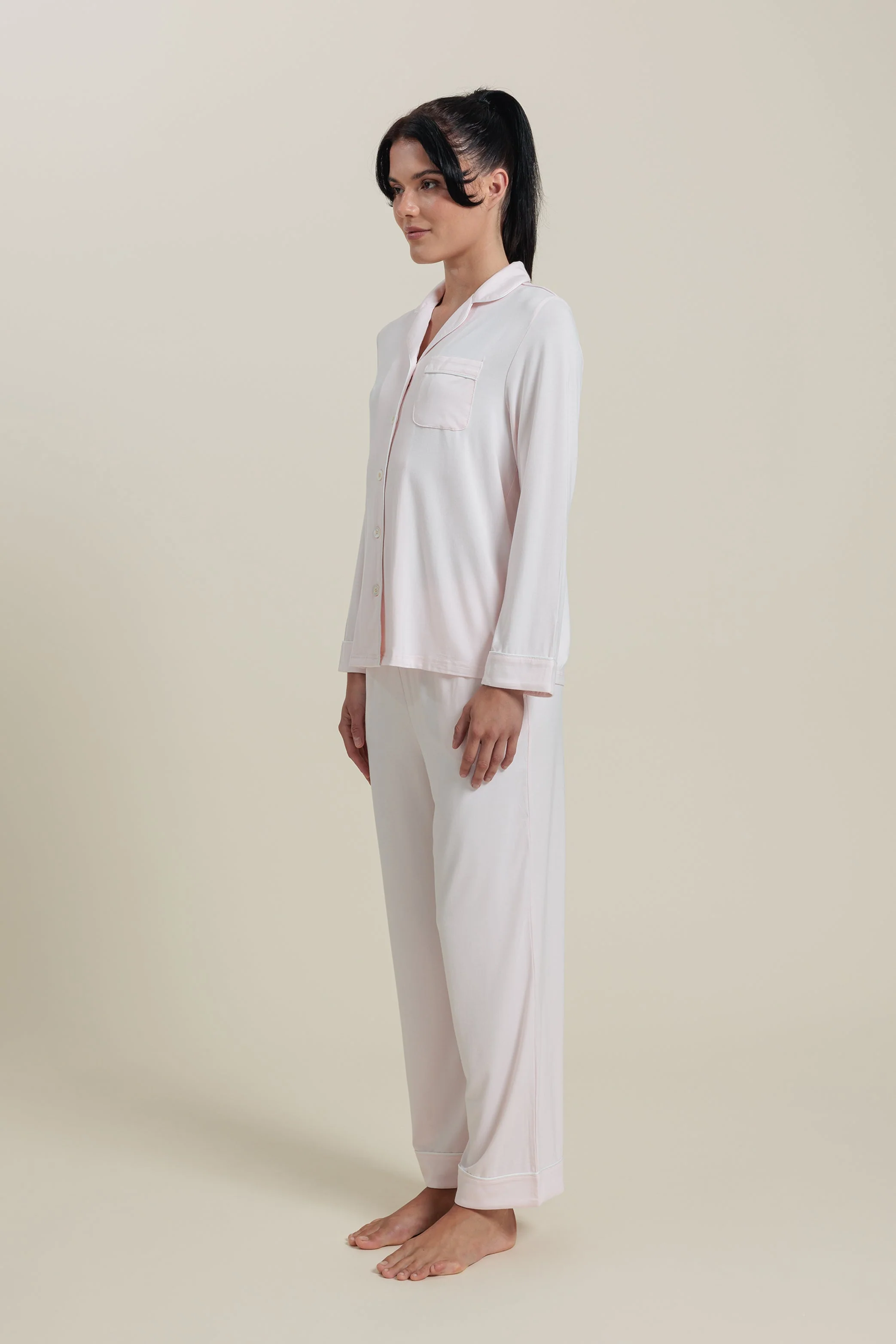 Sleepwear Set <br/>Bamboo Button-Up Pajama Set - Image 2