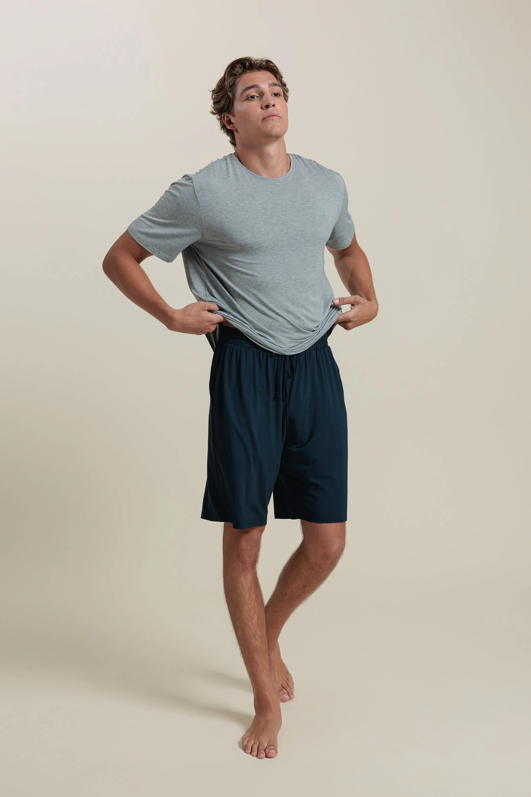 Sleepwear Set <br/> Men’s Bamboo Tee & Shorts Set - Image 9
