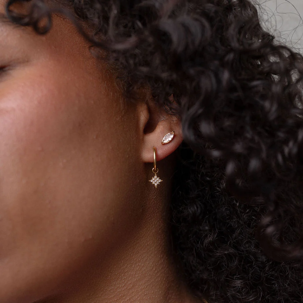 Sparkling Huggies Earrings - Image 3