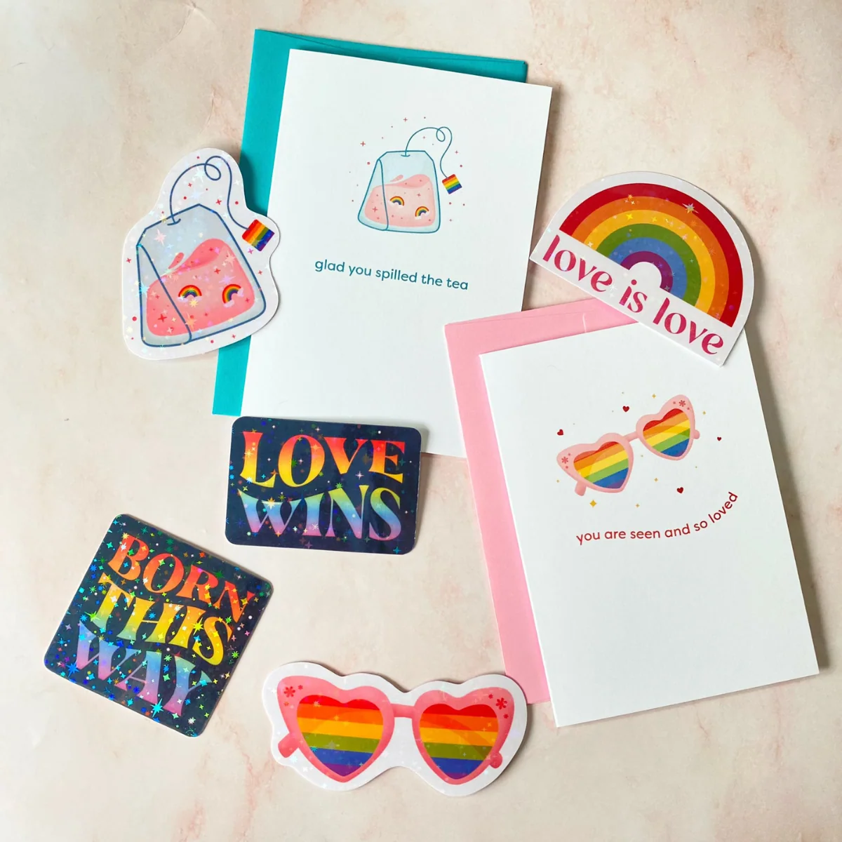 Spill The Tea | Pride Mini Greeting Card - Image 3