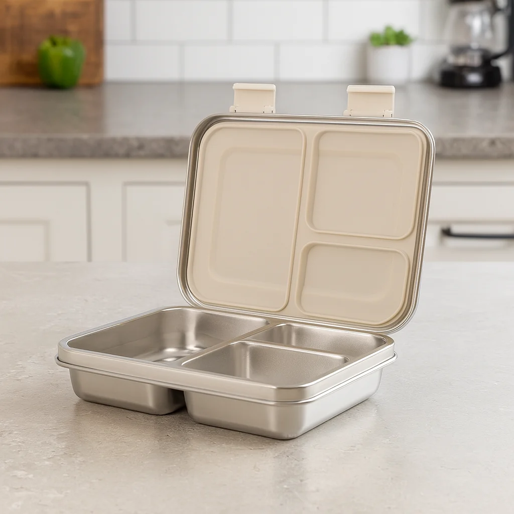 Stainless Steel Leak Proof Lunch Box with Compartments – Bento Style for Kids & Adults - Image 8