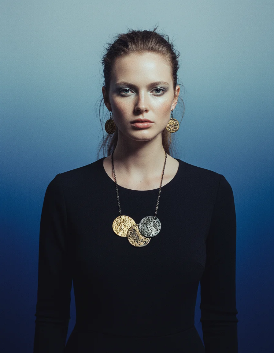 Statement Jewelry Set in Mixed Metal Style - Image 6