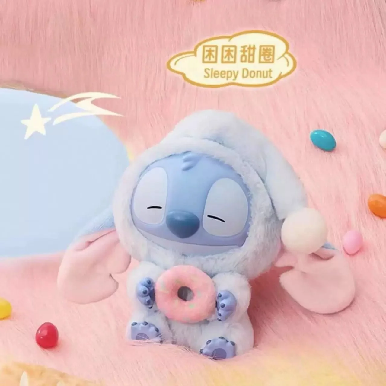 Stitch "Eat Something before Sleep" Series Vinyl plush keychain Blind Box Pendant - Image 10