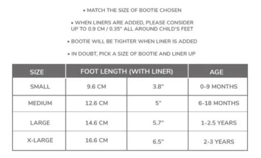Stonz Toddler Booties Liner - Image 3