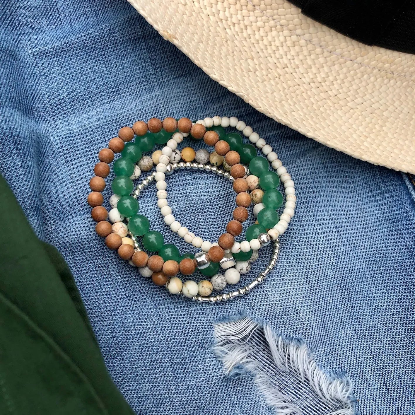 Strength Morse Code Bracelet Stack - Image 2